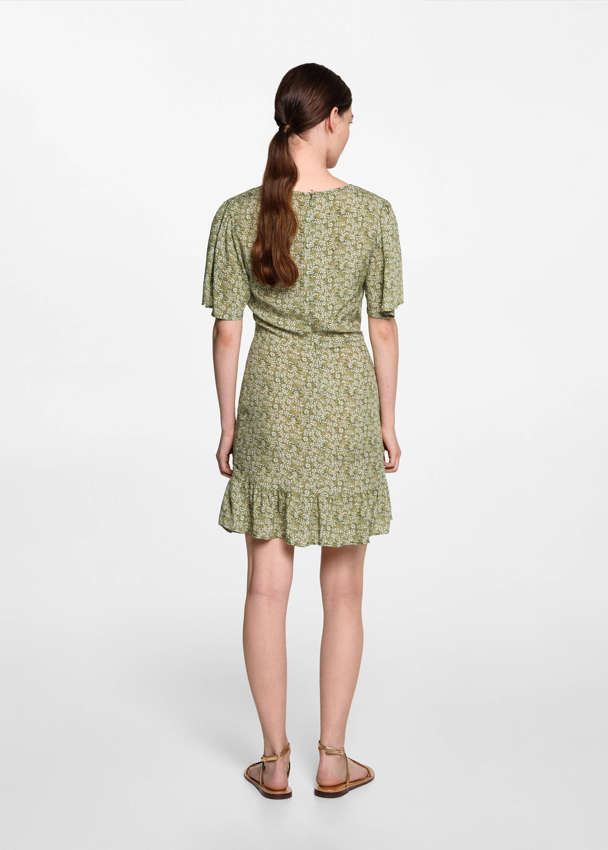 Vestit estampat floral volants - Revers de l'article