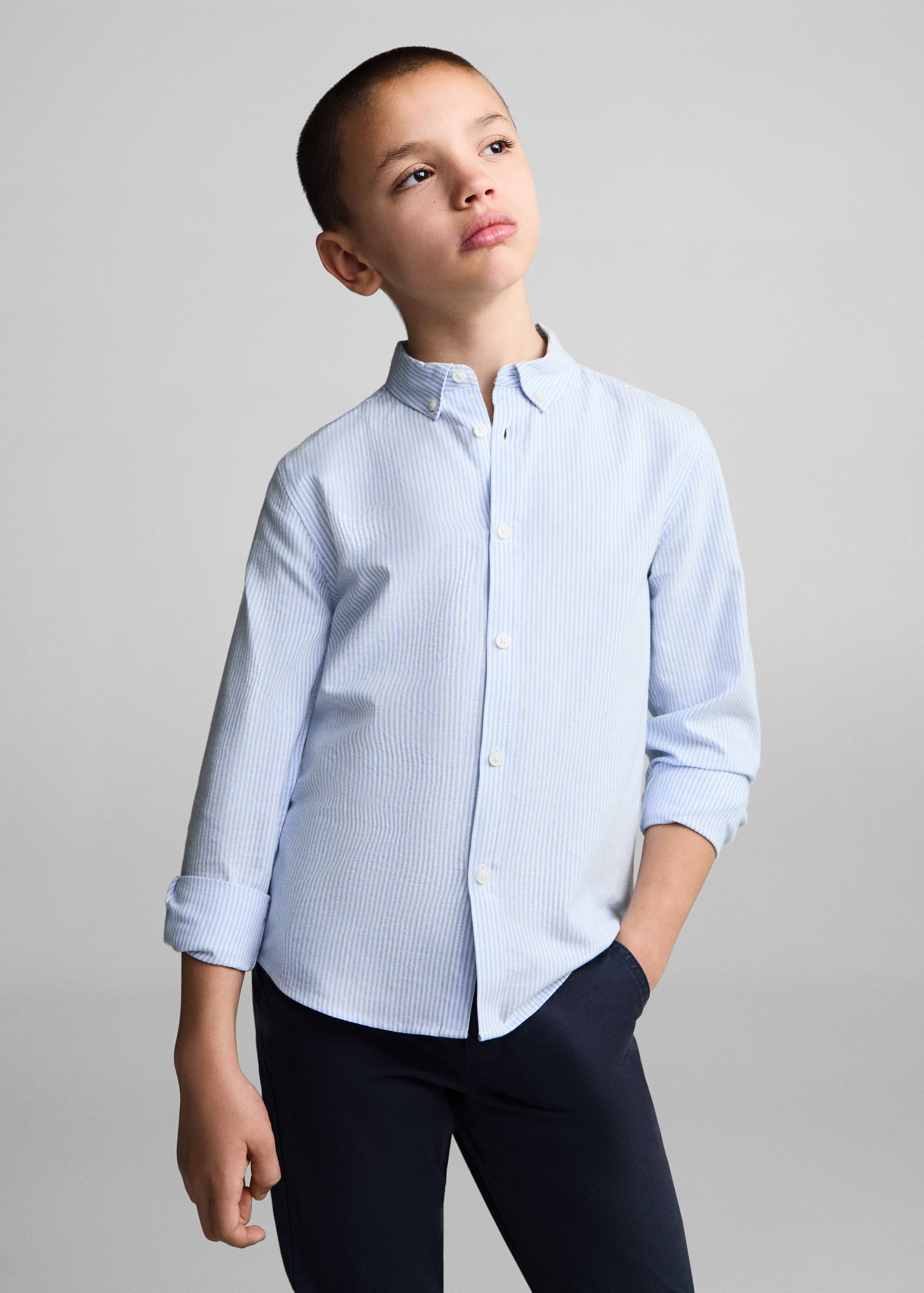 Striped Oxford shirt - Medium plane