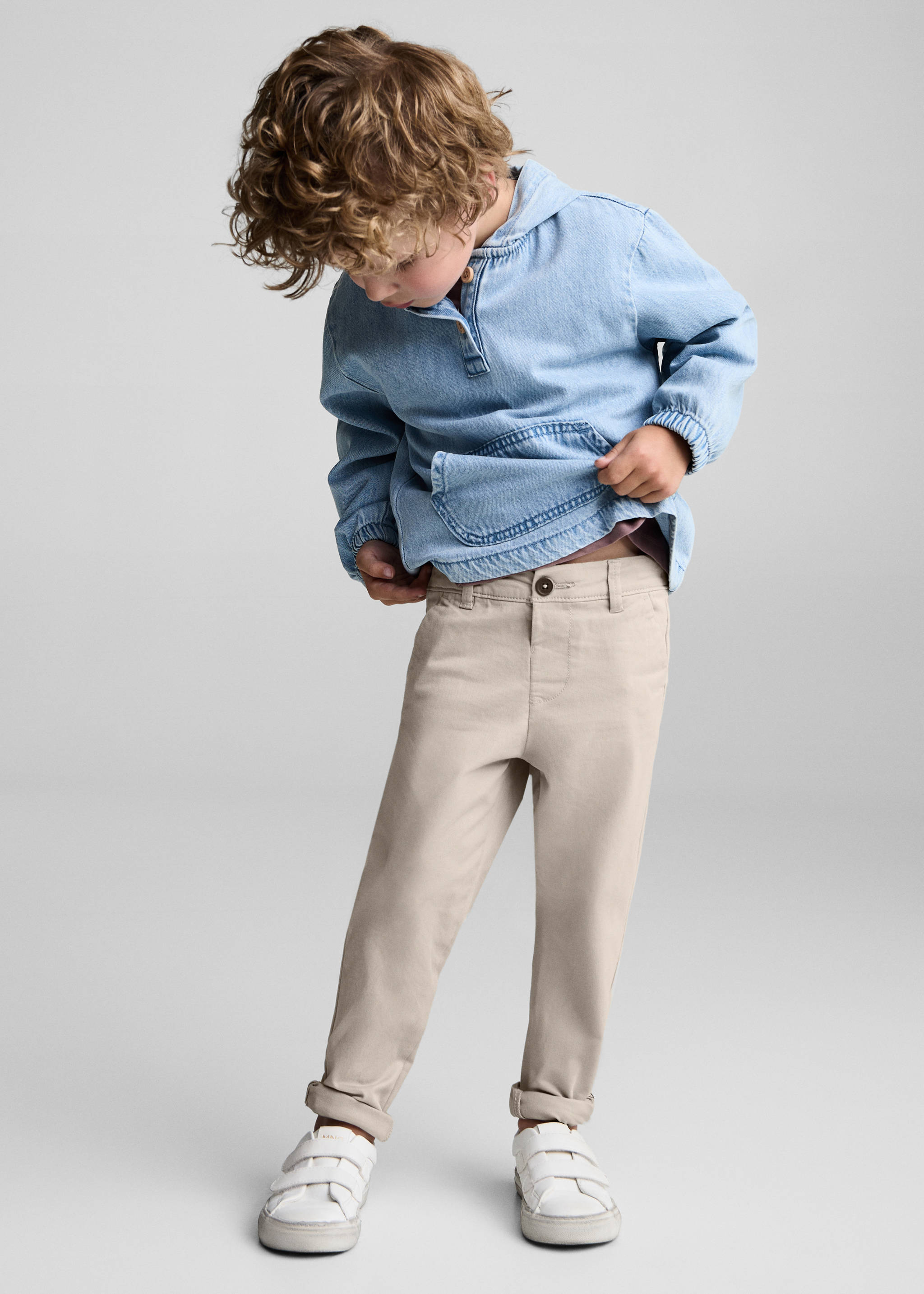 Cotton chinos - Medium plane