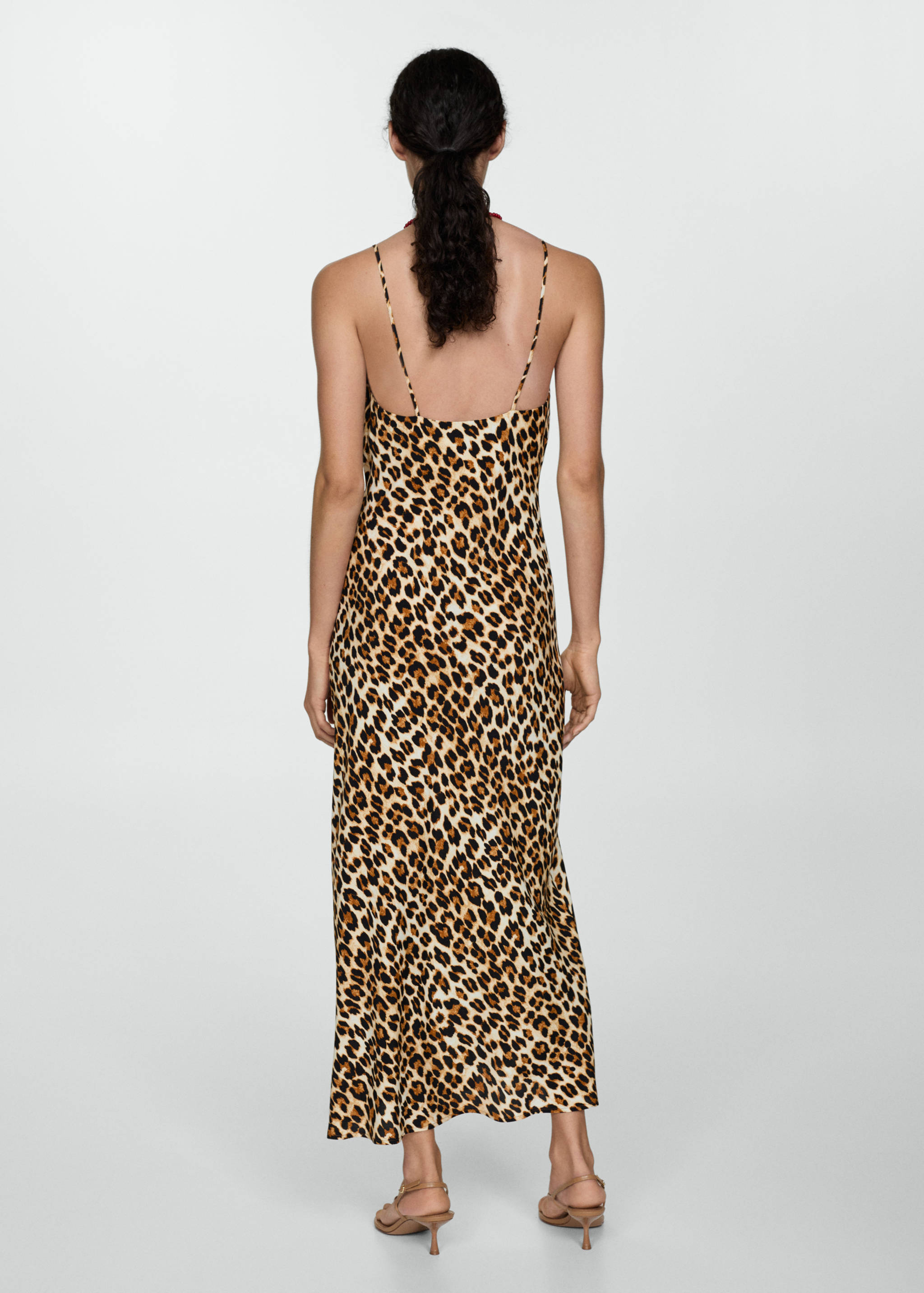 Leopard-print long dress - Reverse of the article