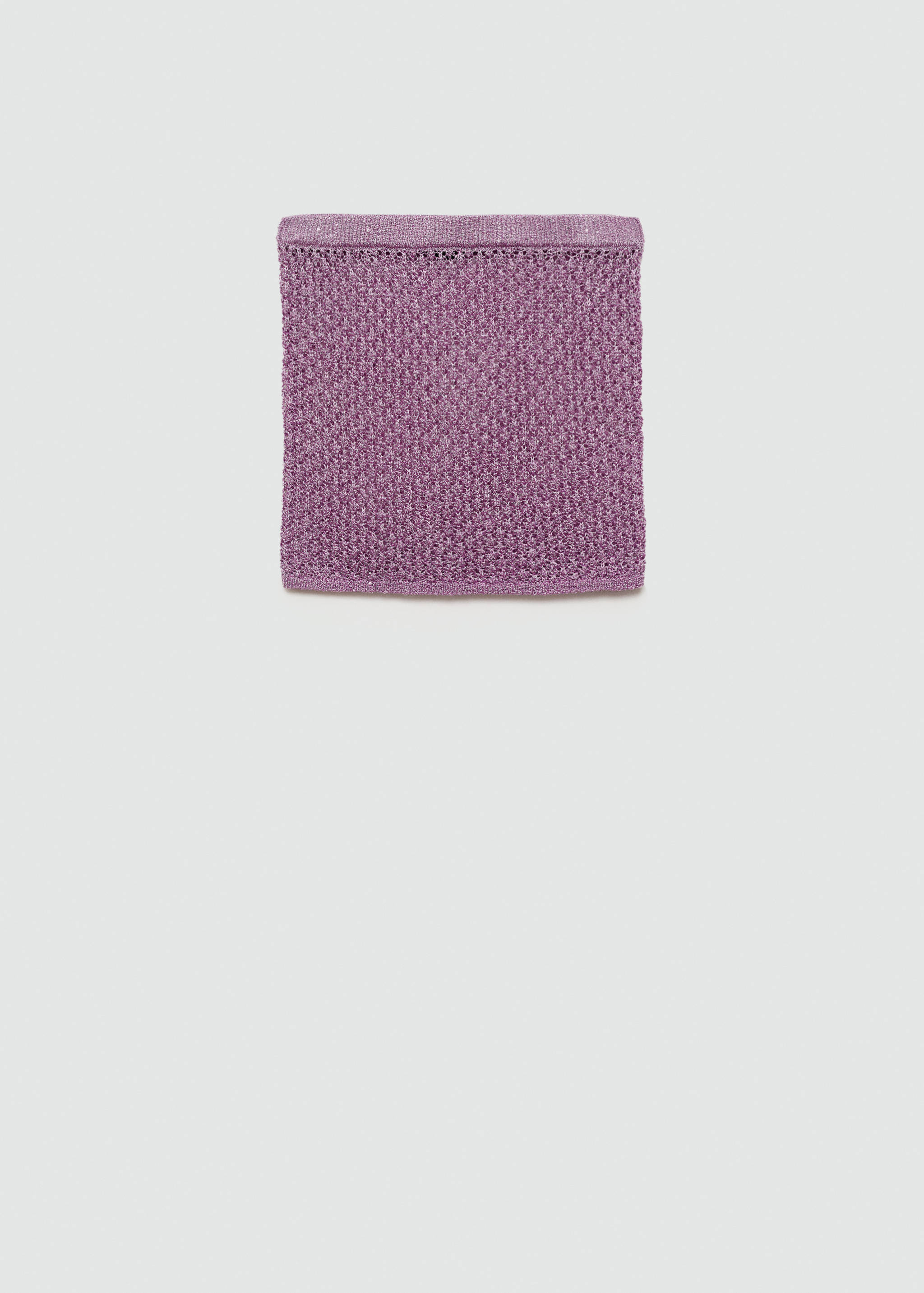 Knitted mini-skirt with lace accents - Article without model