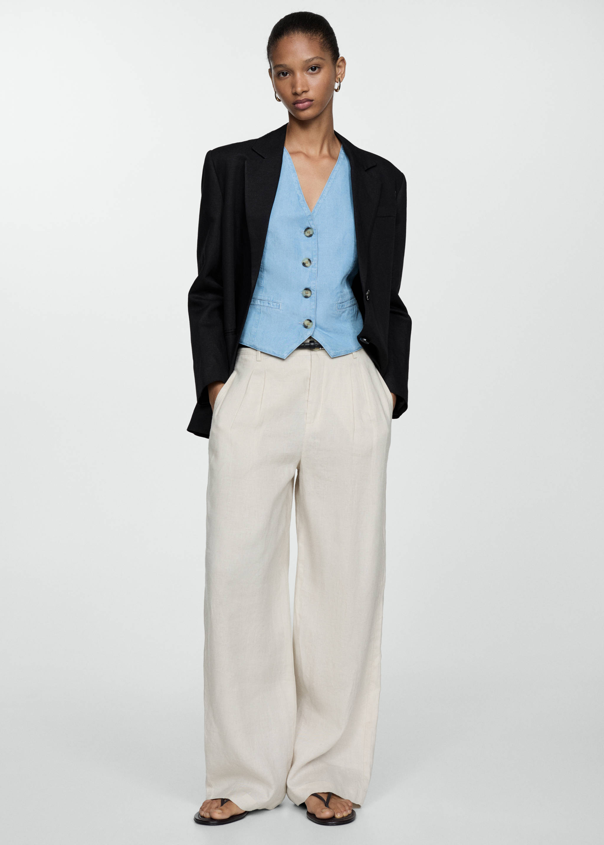 Chaleco lyocell efecto denim - Detalle del artículo 2