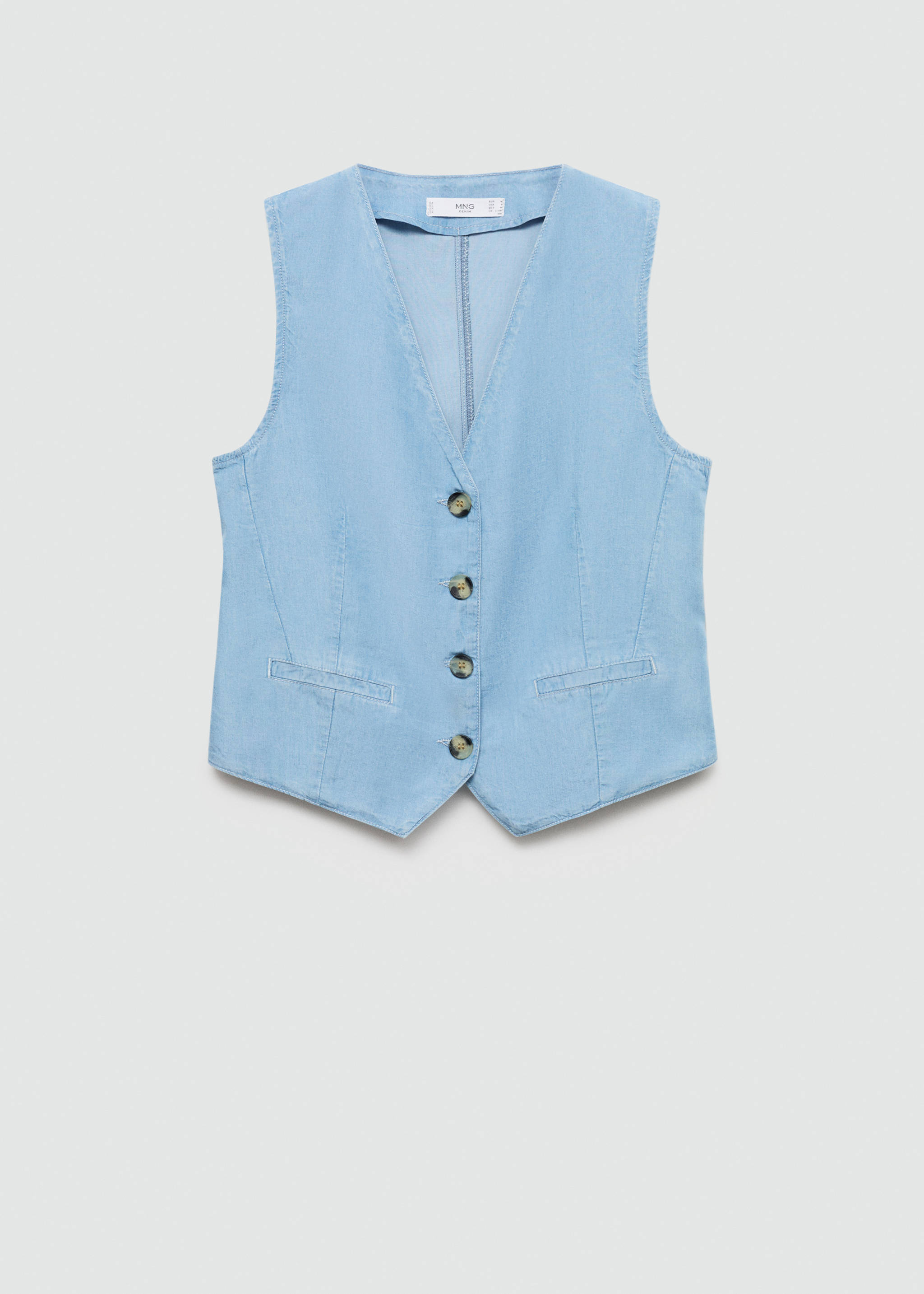 Chaleco lyocell efecto denim - Artículo sin modelo