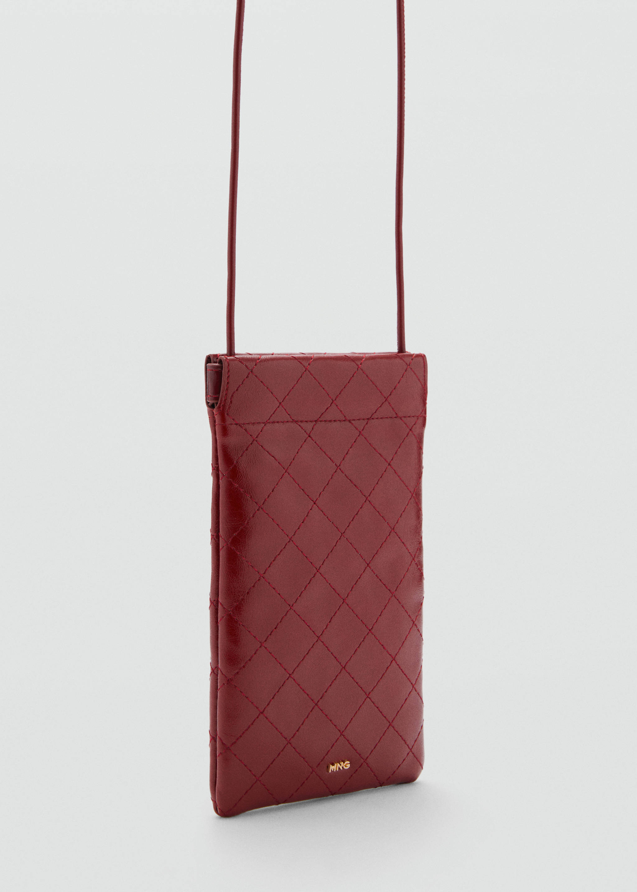 Mobile phone case with decorative stitching - Medium plane