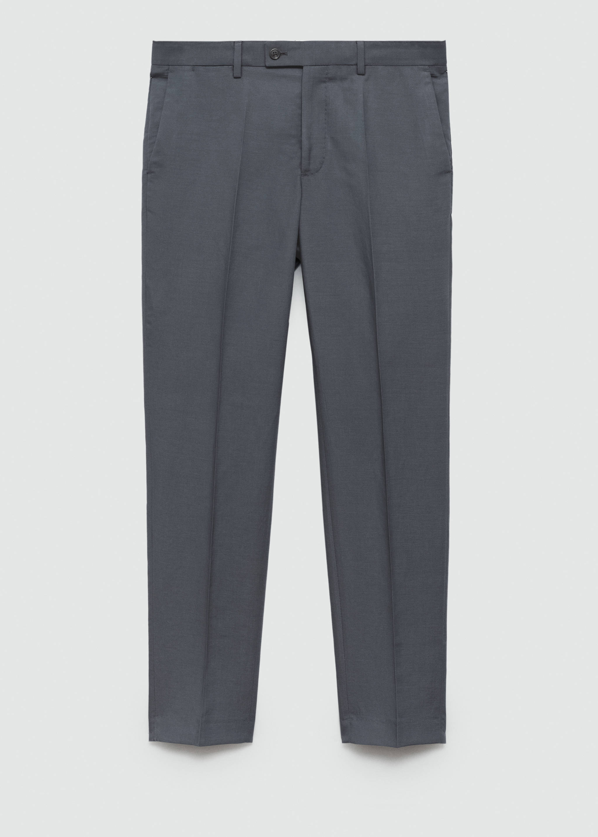 Slim-fit linen-blend suit pants - Article without model