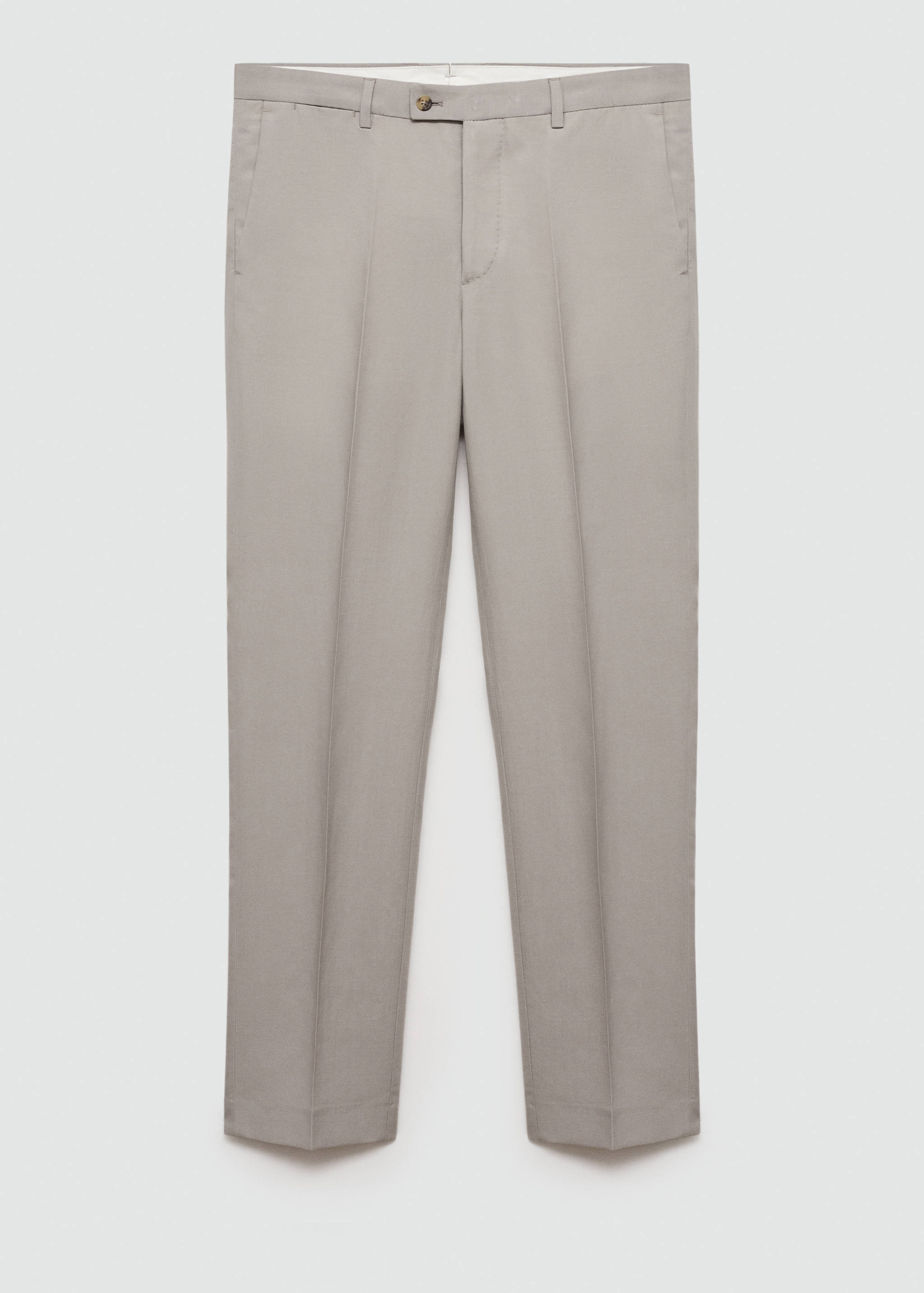 Slim-fit linen-blend suit pants - Article without model