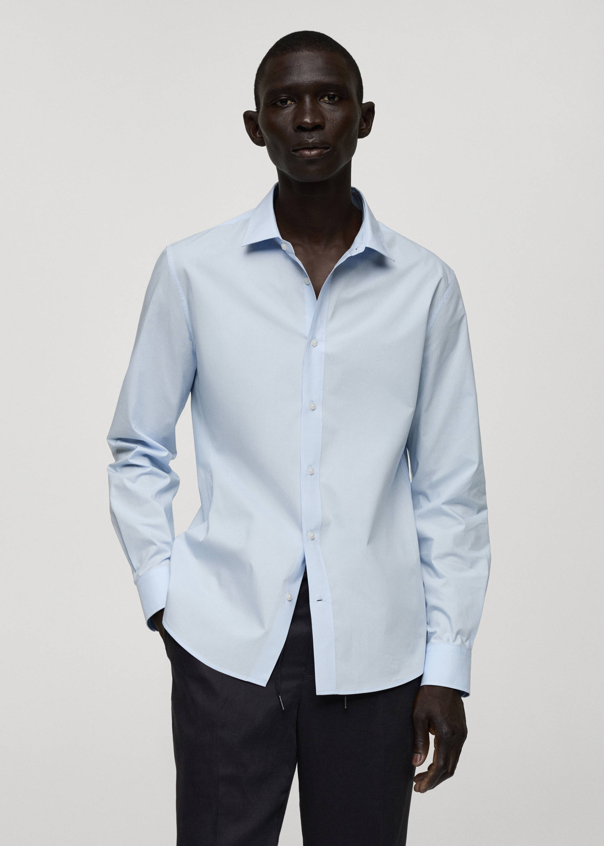 Regular-fit 100% cotton shirt - Medium plane