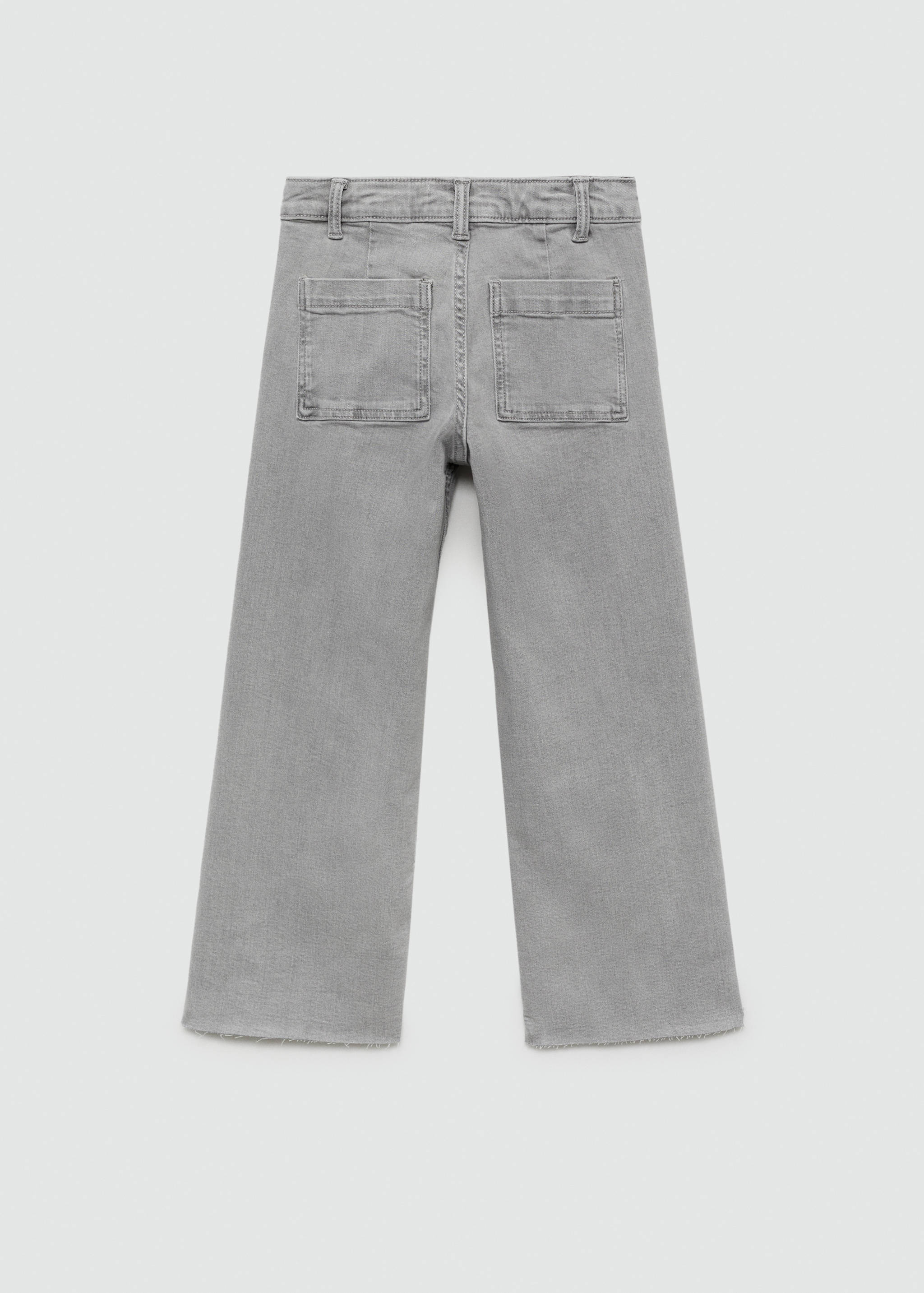 Jeans culotte bajo deshilachado - Reverso del artículo