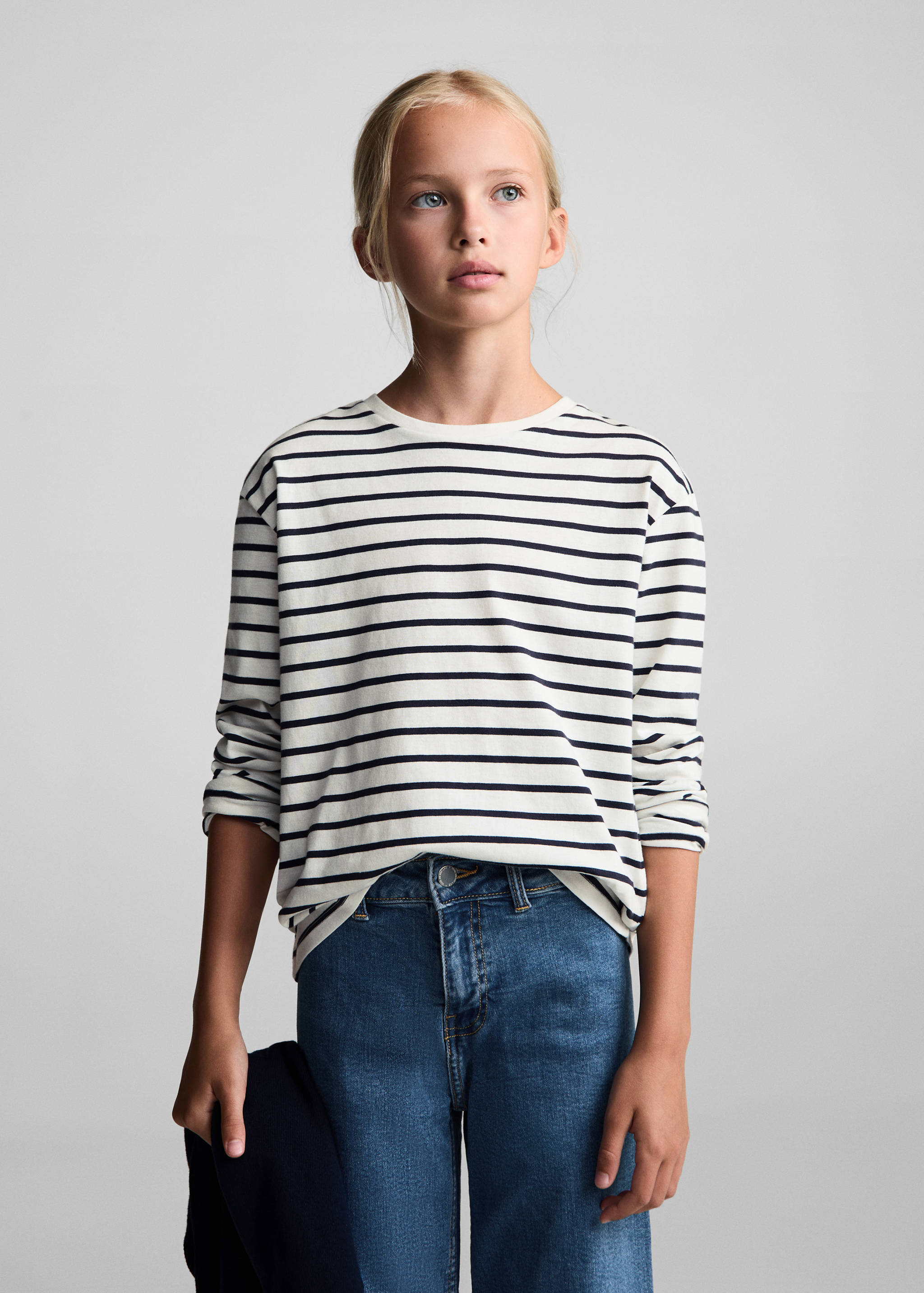 Frayed hem culotte jeans - Medium plane