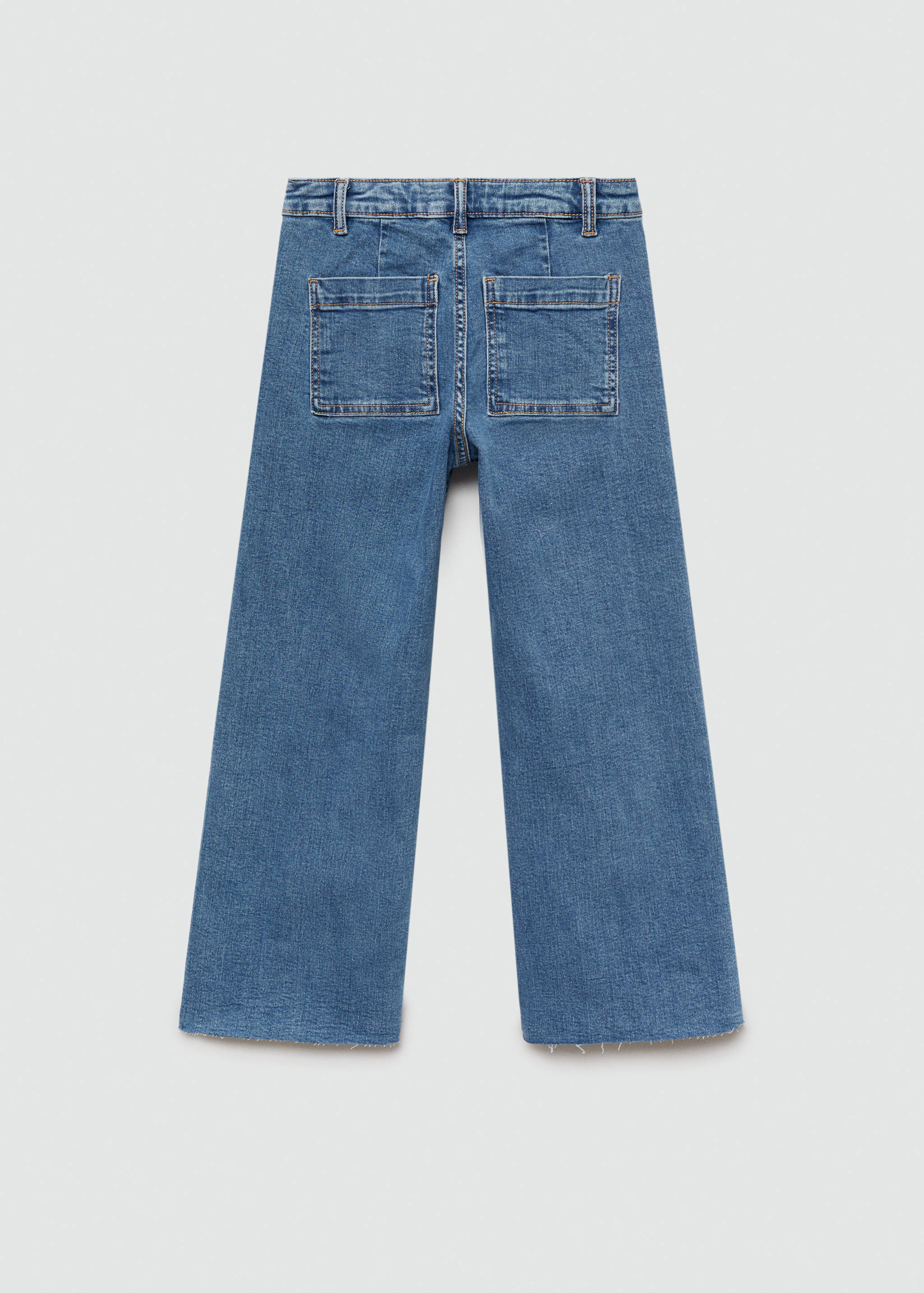 Frayed hem culotte jeans - Reverse of the article