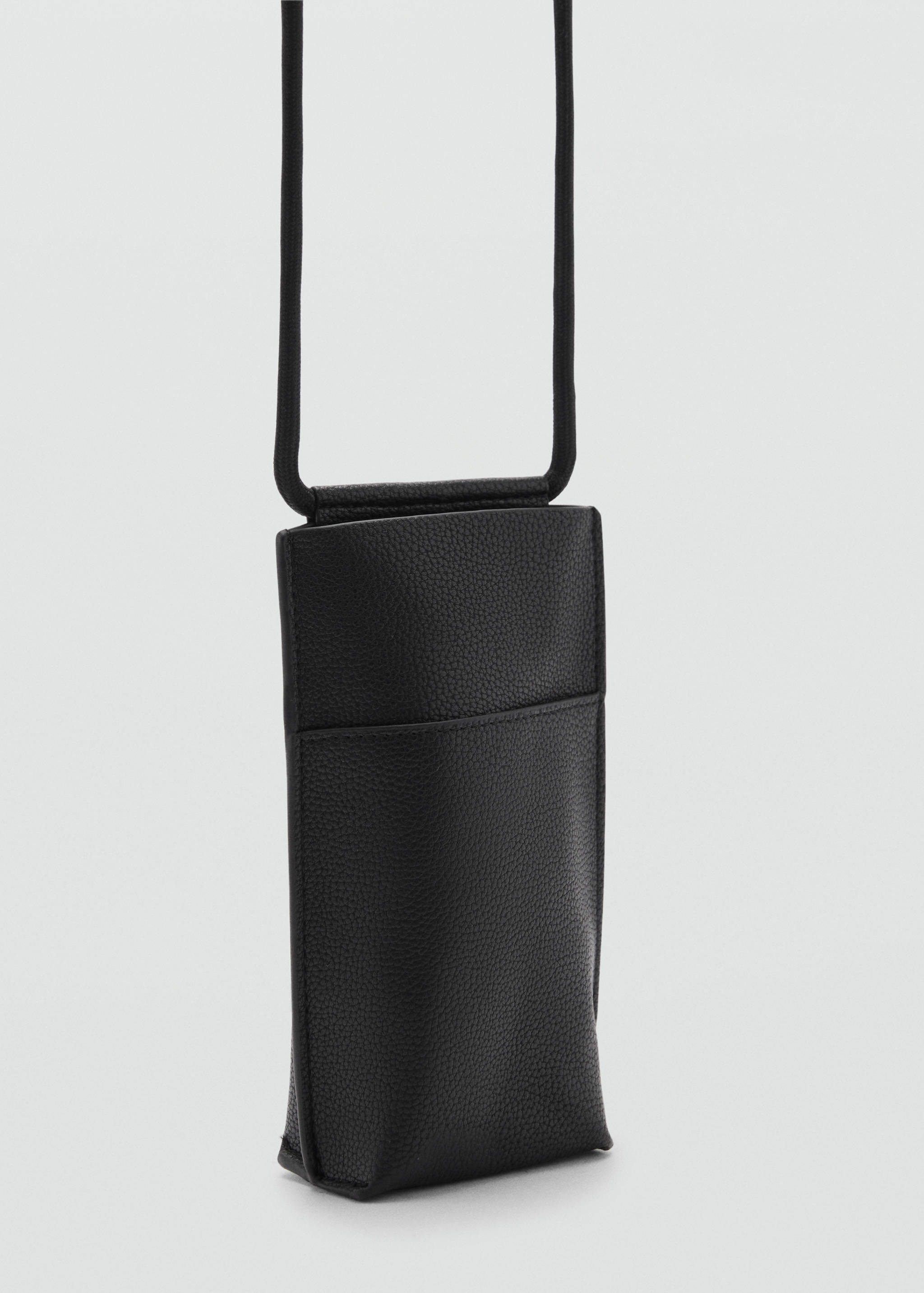 Mini faux-leather shoulder bag - Medium plane