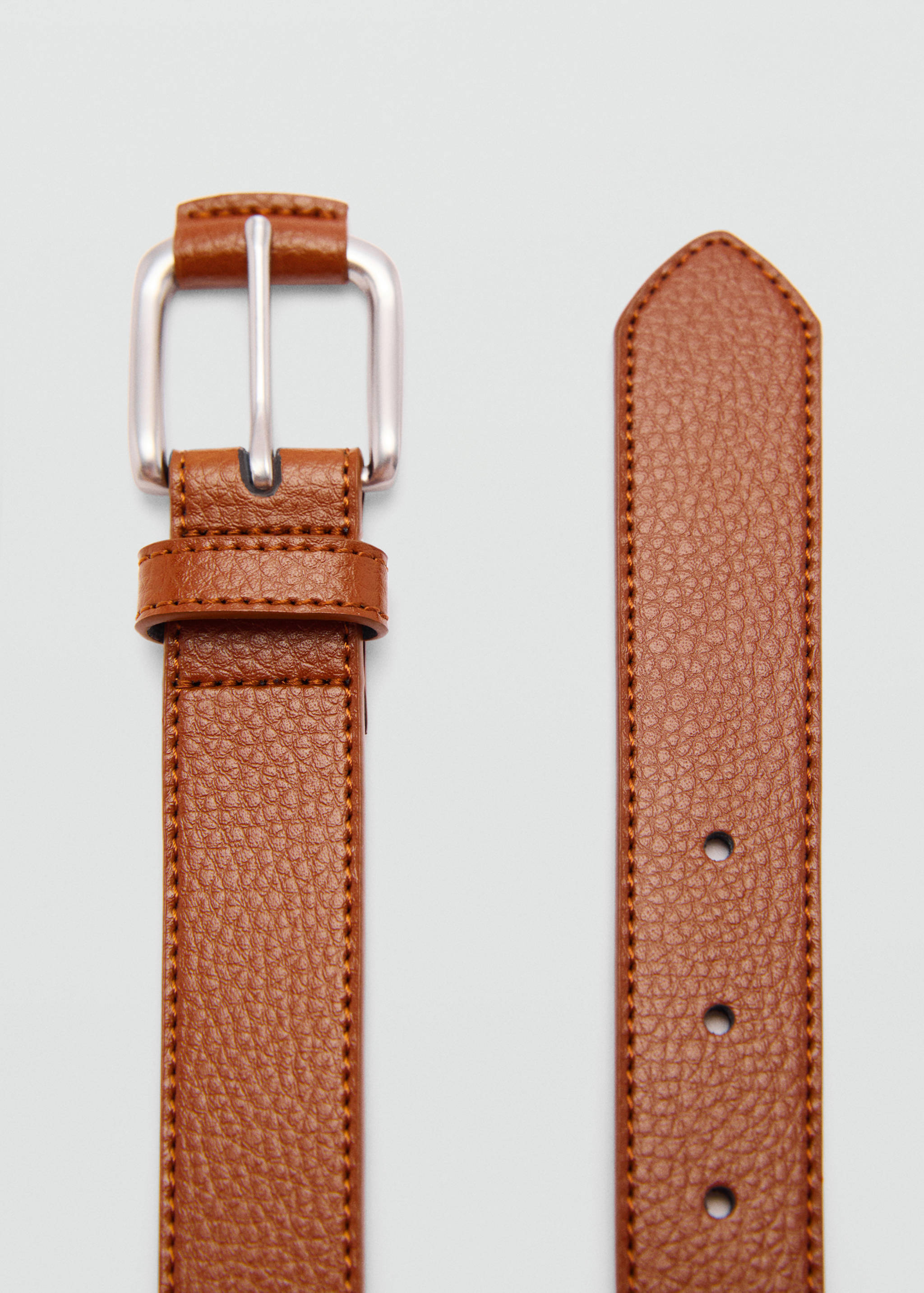 100% beaten leather belt - Medium plane