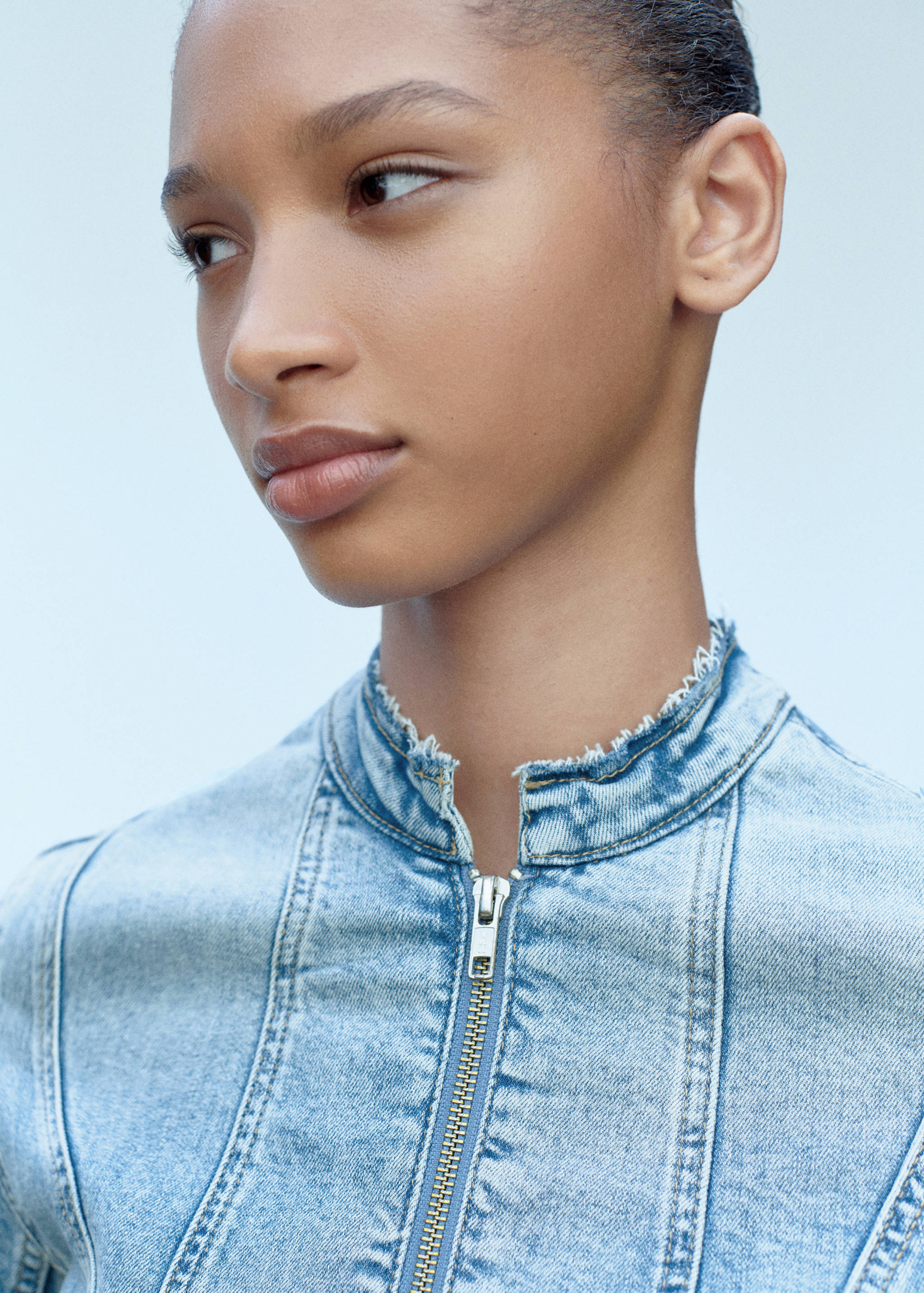 Blouson en jean fermeture Éclair - Détail de l'article 1