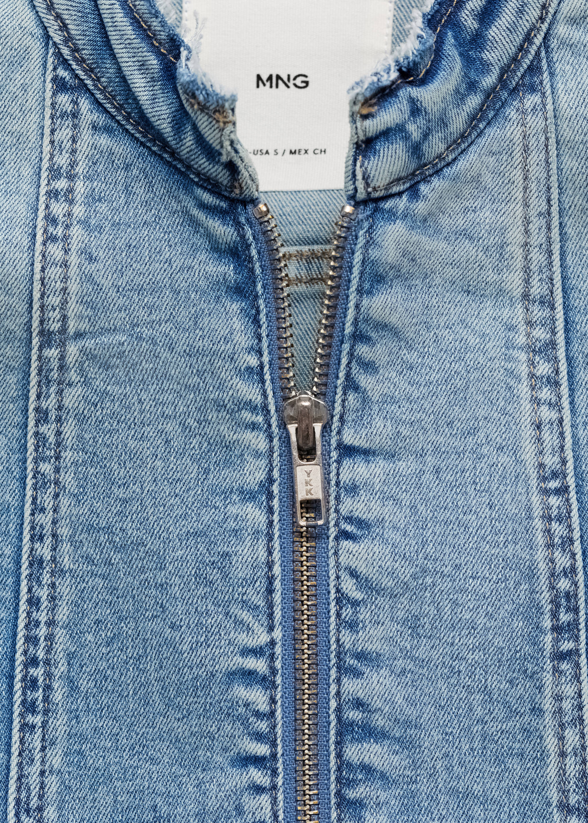 Blouson en jean fermeture Éclair - Détail de l'article 8