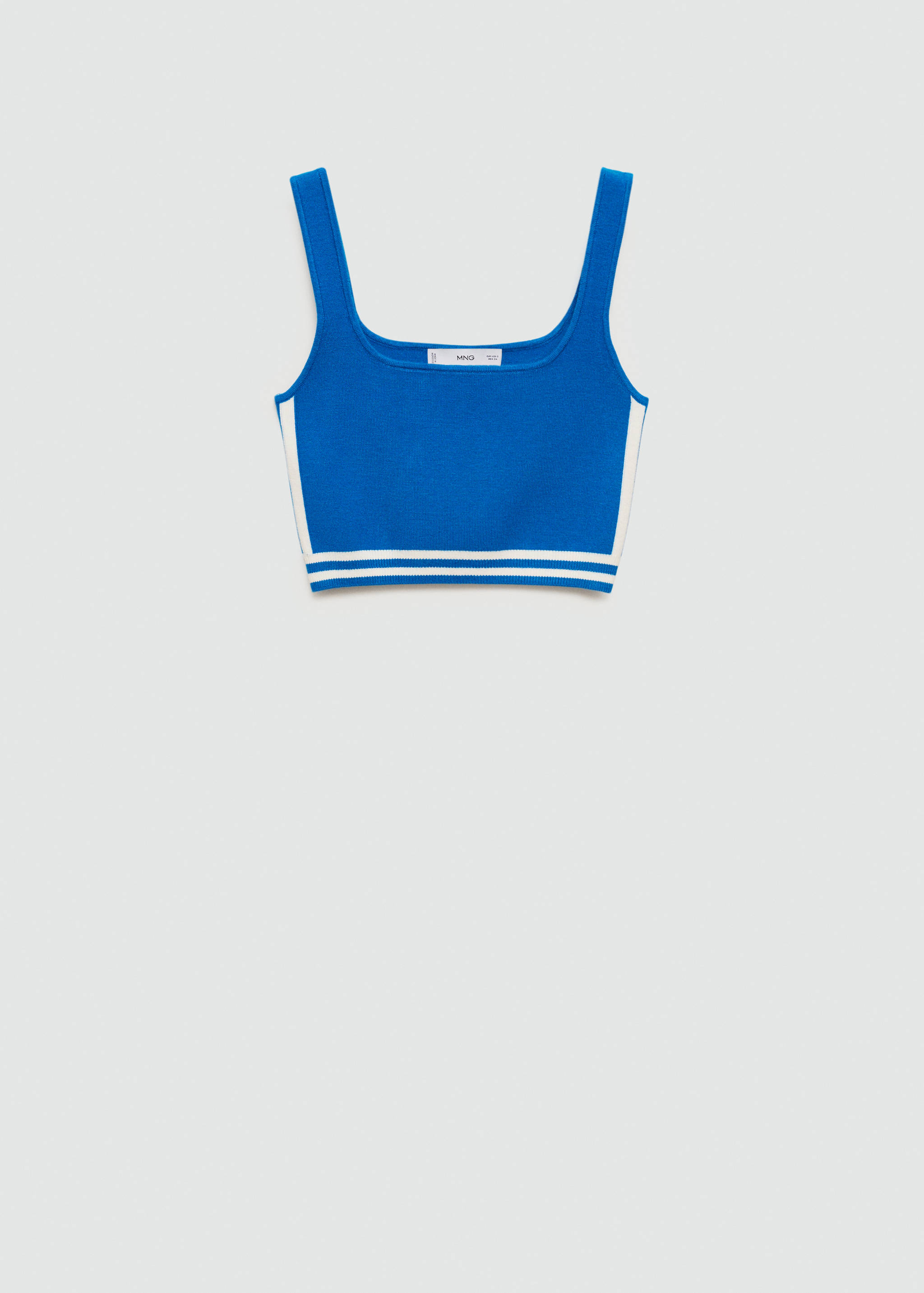 Striped knitted crop top - Article without model