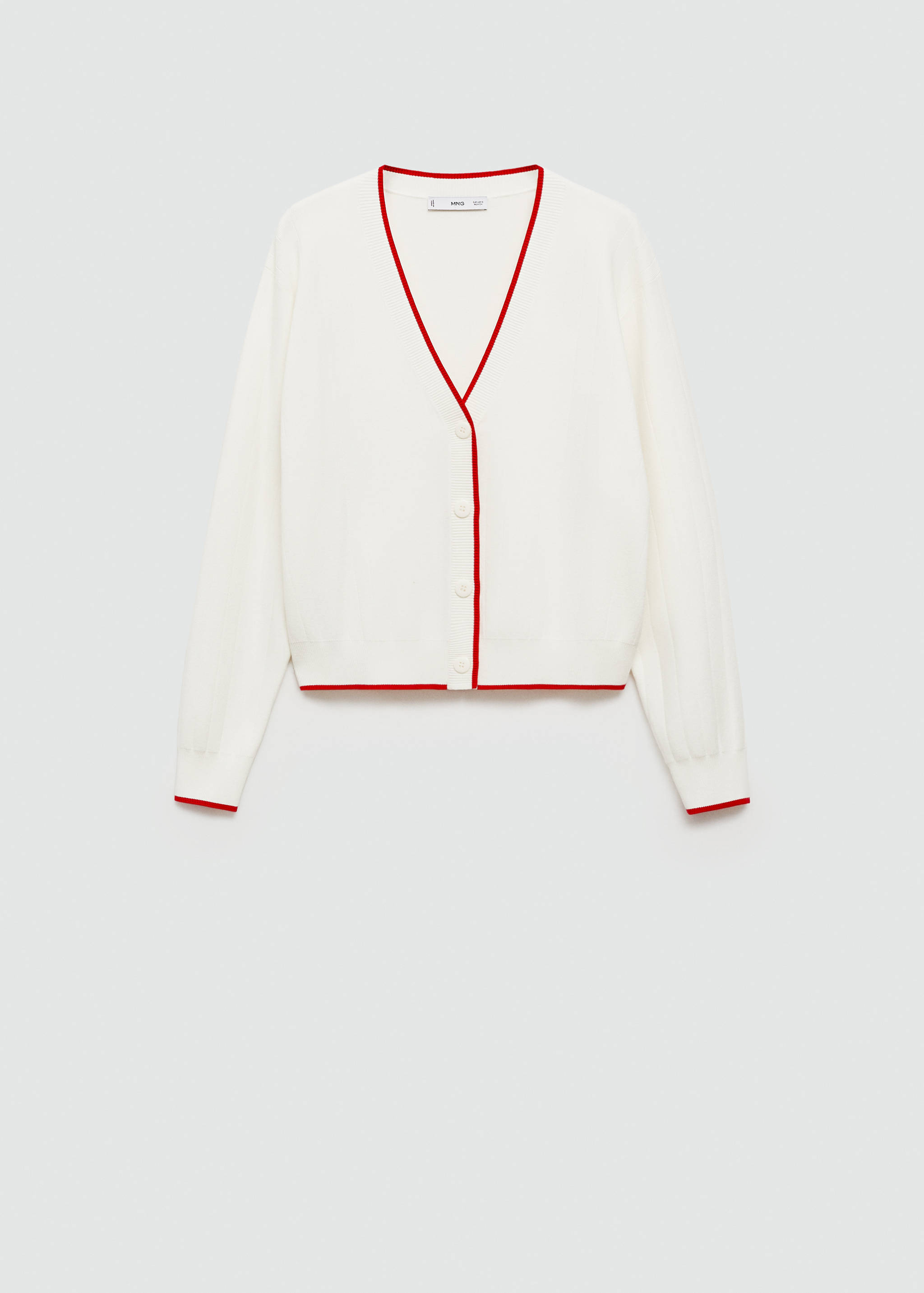 Cardigan with contrasting trim - Article without model