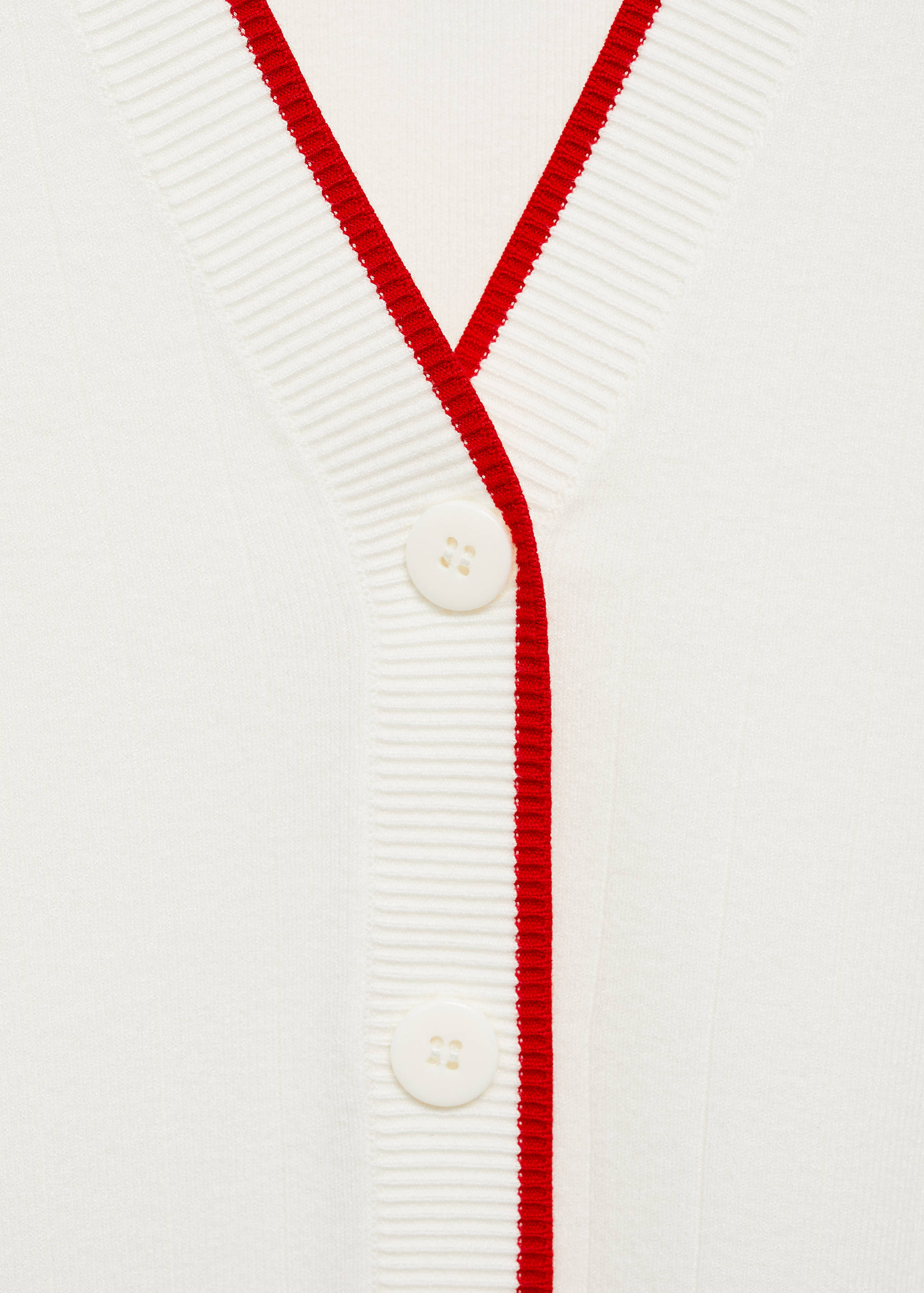 Cardigan with contrasting trim - Details of the article 8