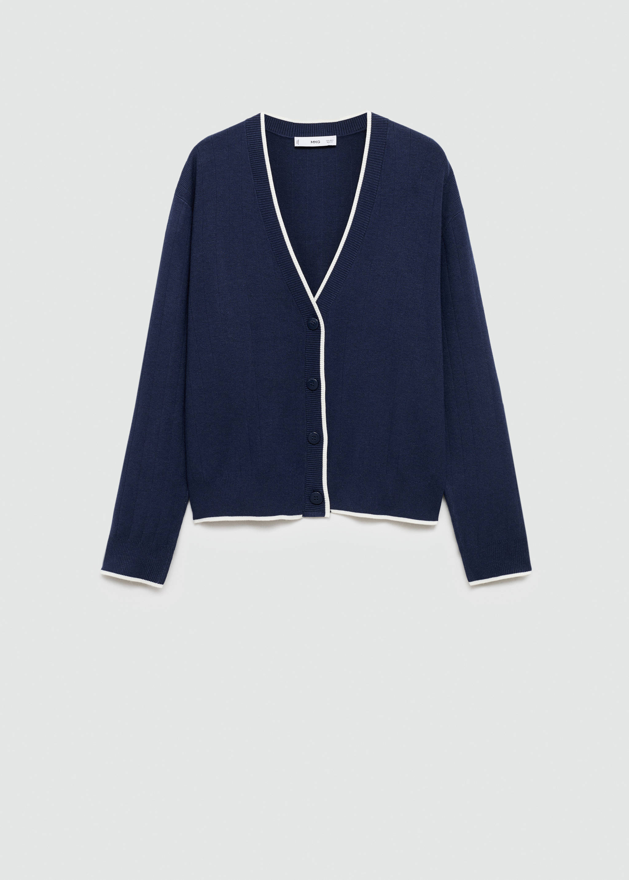 Cardigan with contrasting trim - Article without model