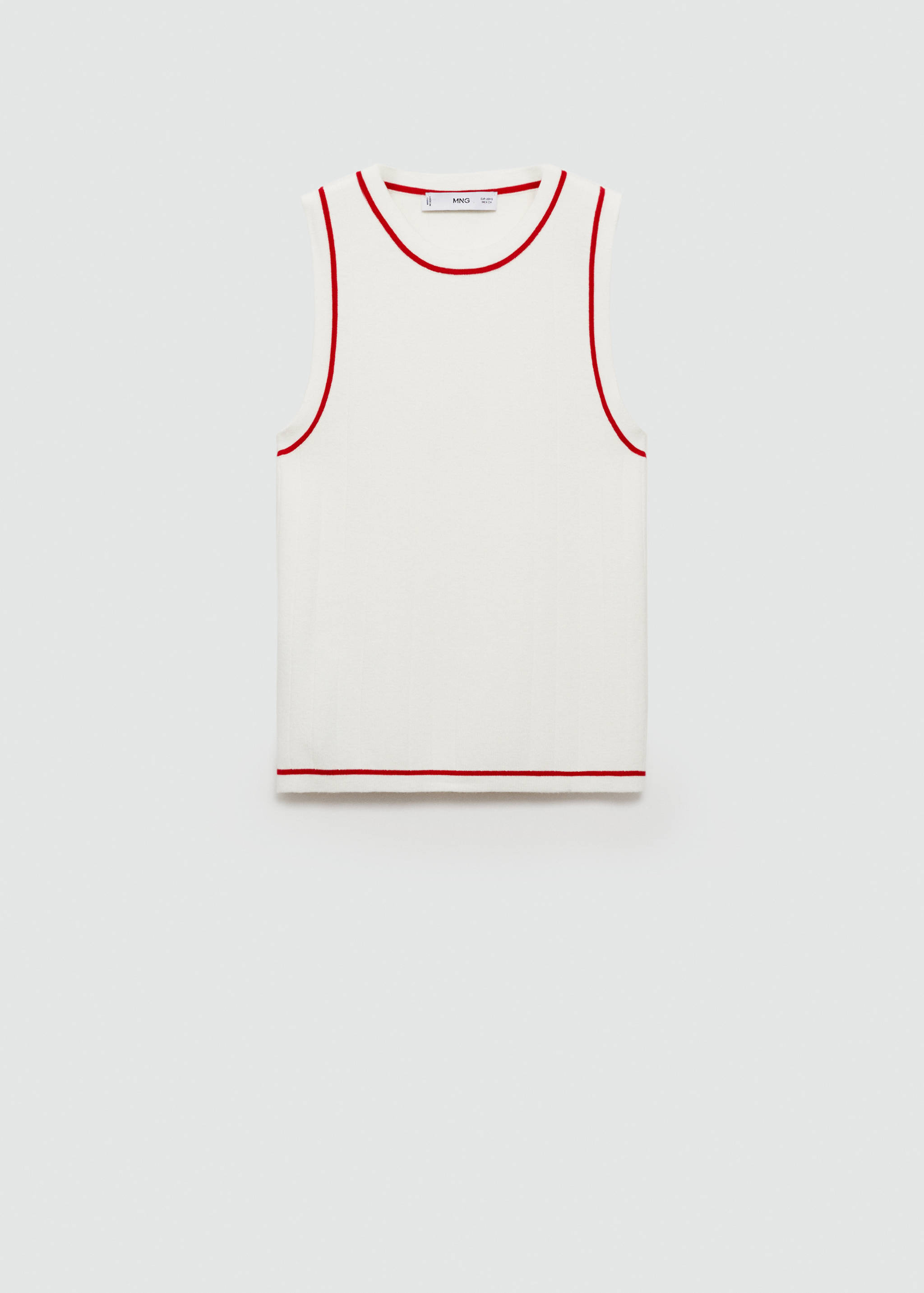 Knitted top with contrasting trim - Article without model