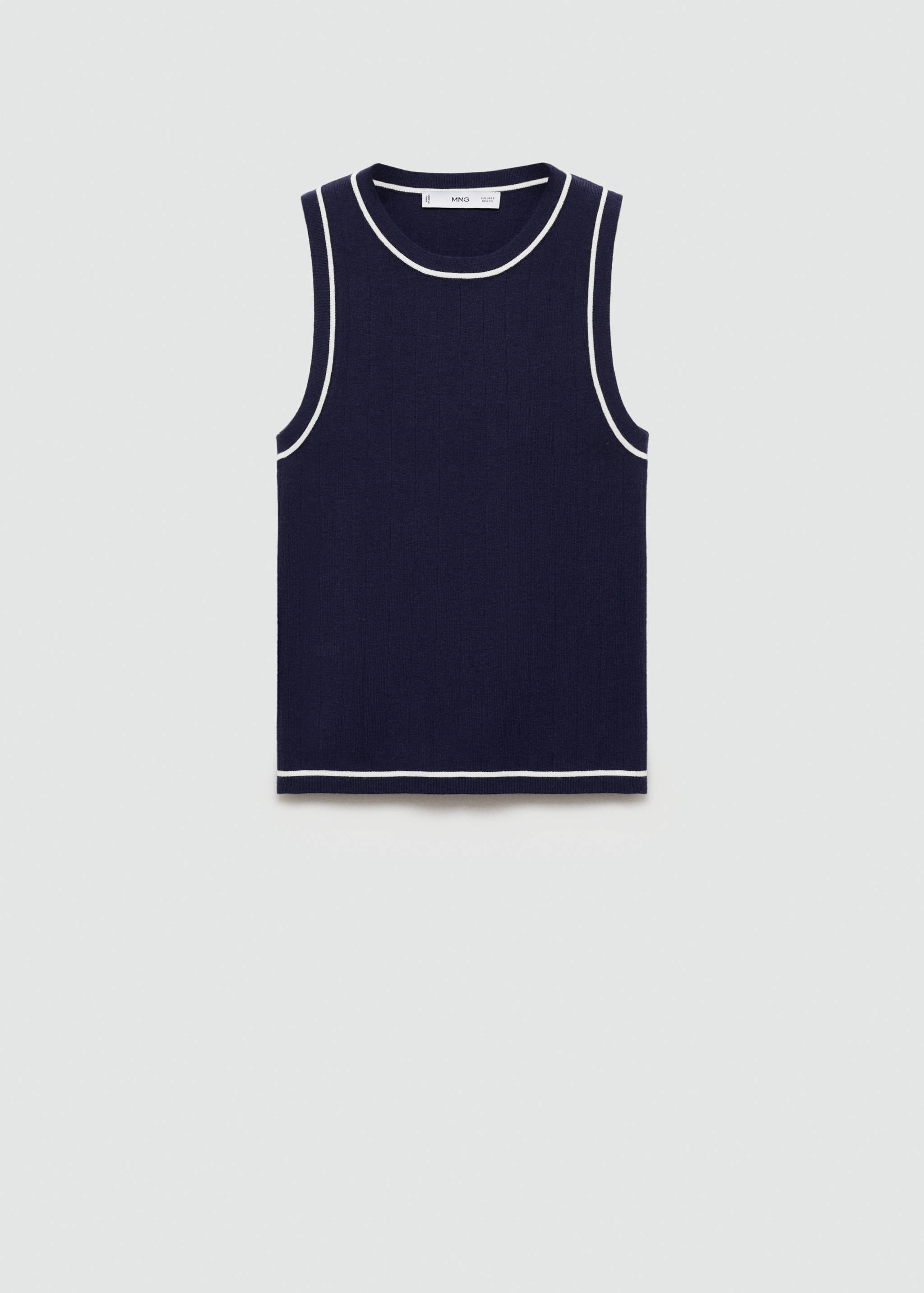 Knitted top with contrasting trim - Article without model