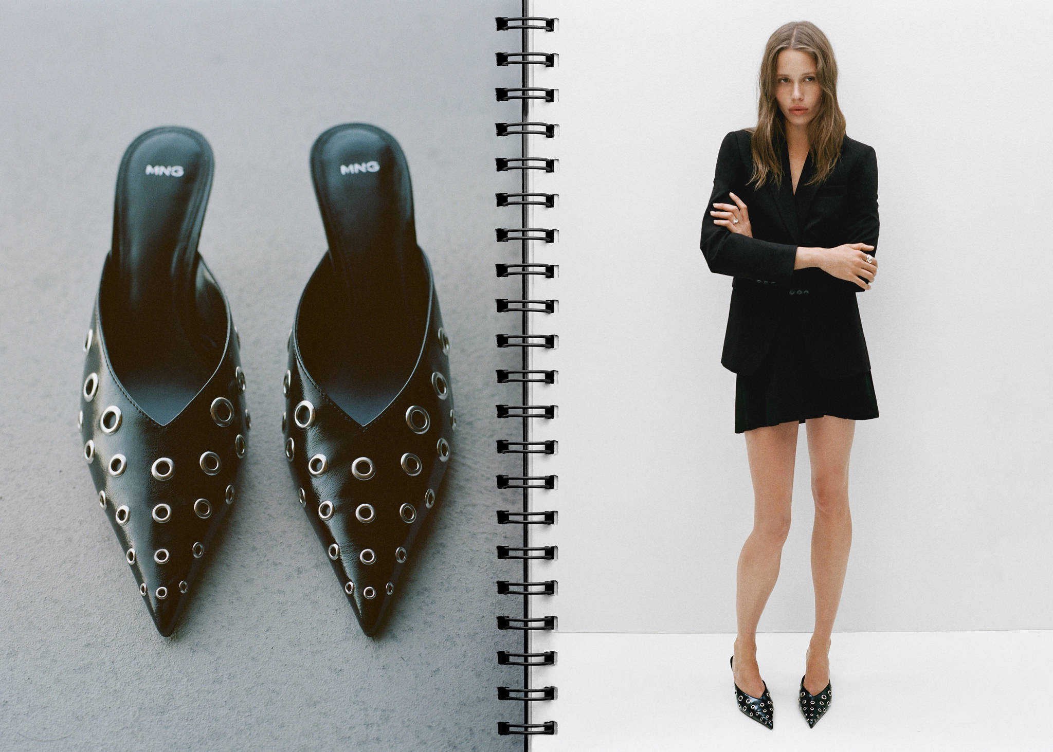 Slingback shoes with metallic detail - Panoramic plane