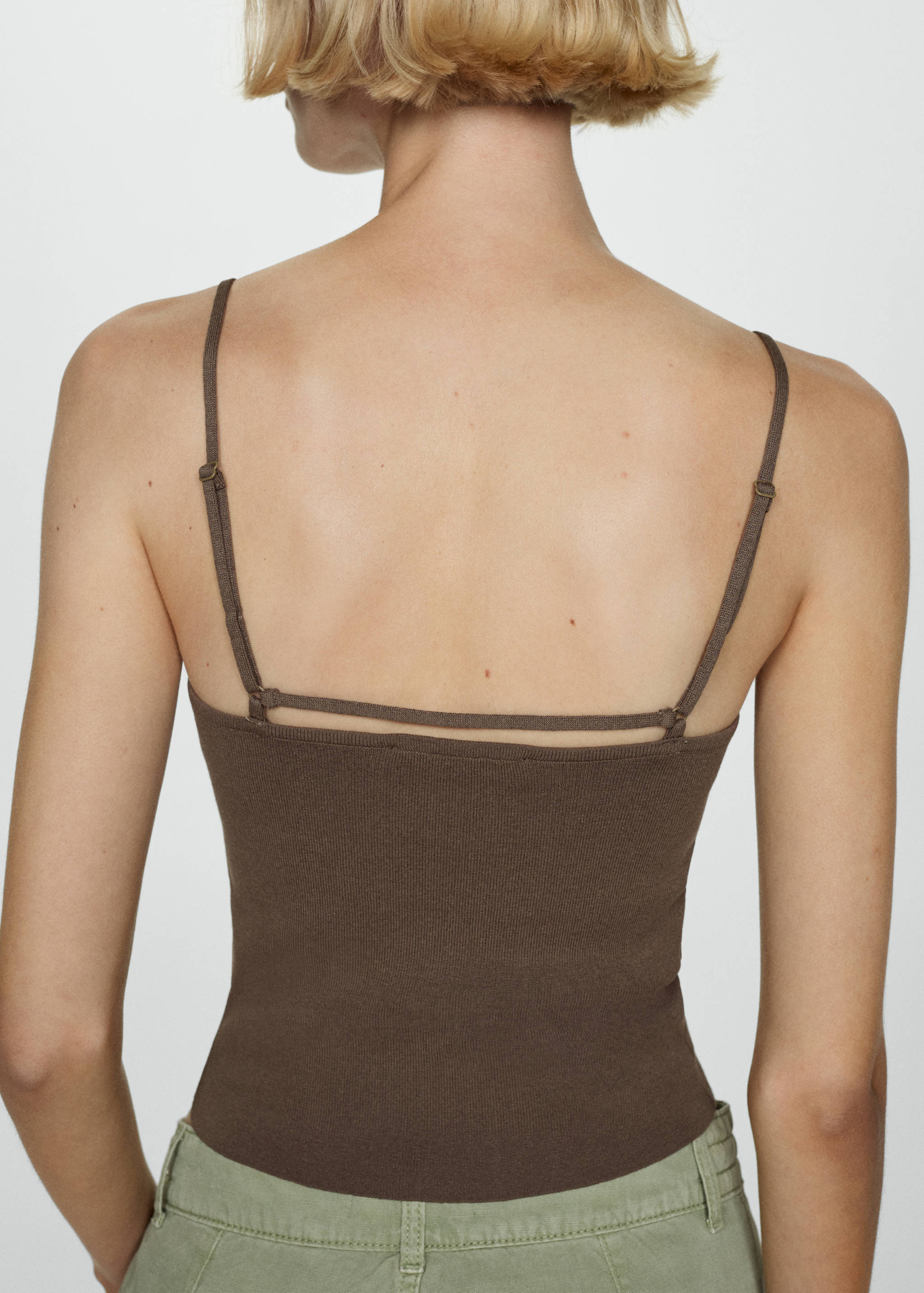 针织吊带上衣 - null