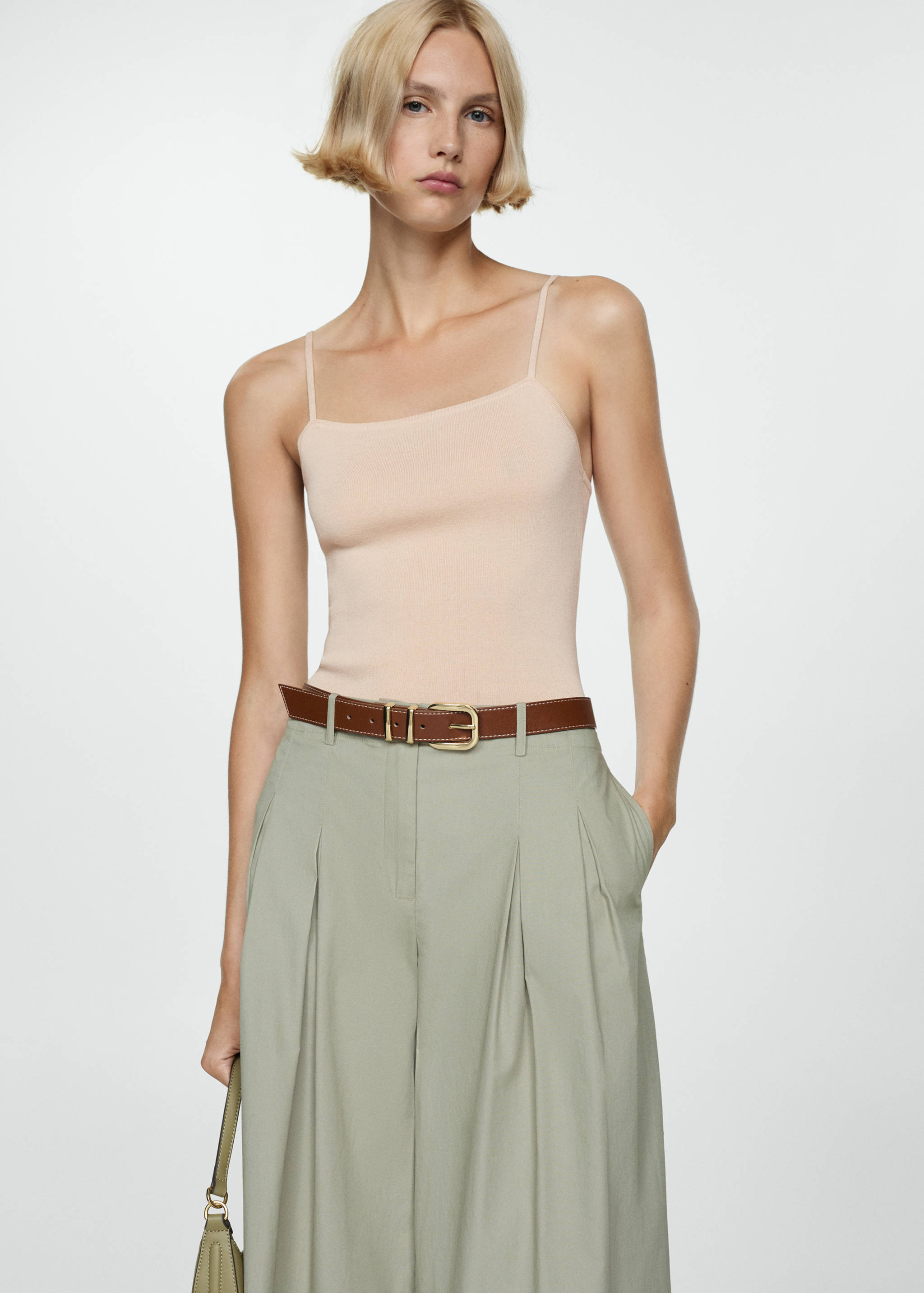 针织吊带上衣 - null