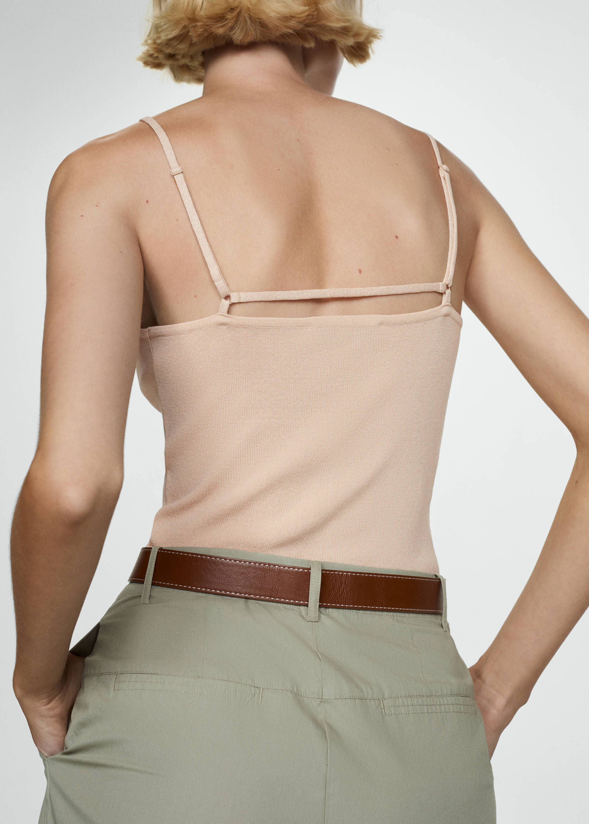 针织吊带上衣 - null