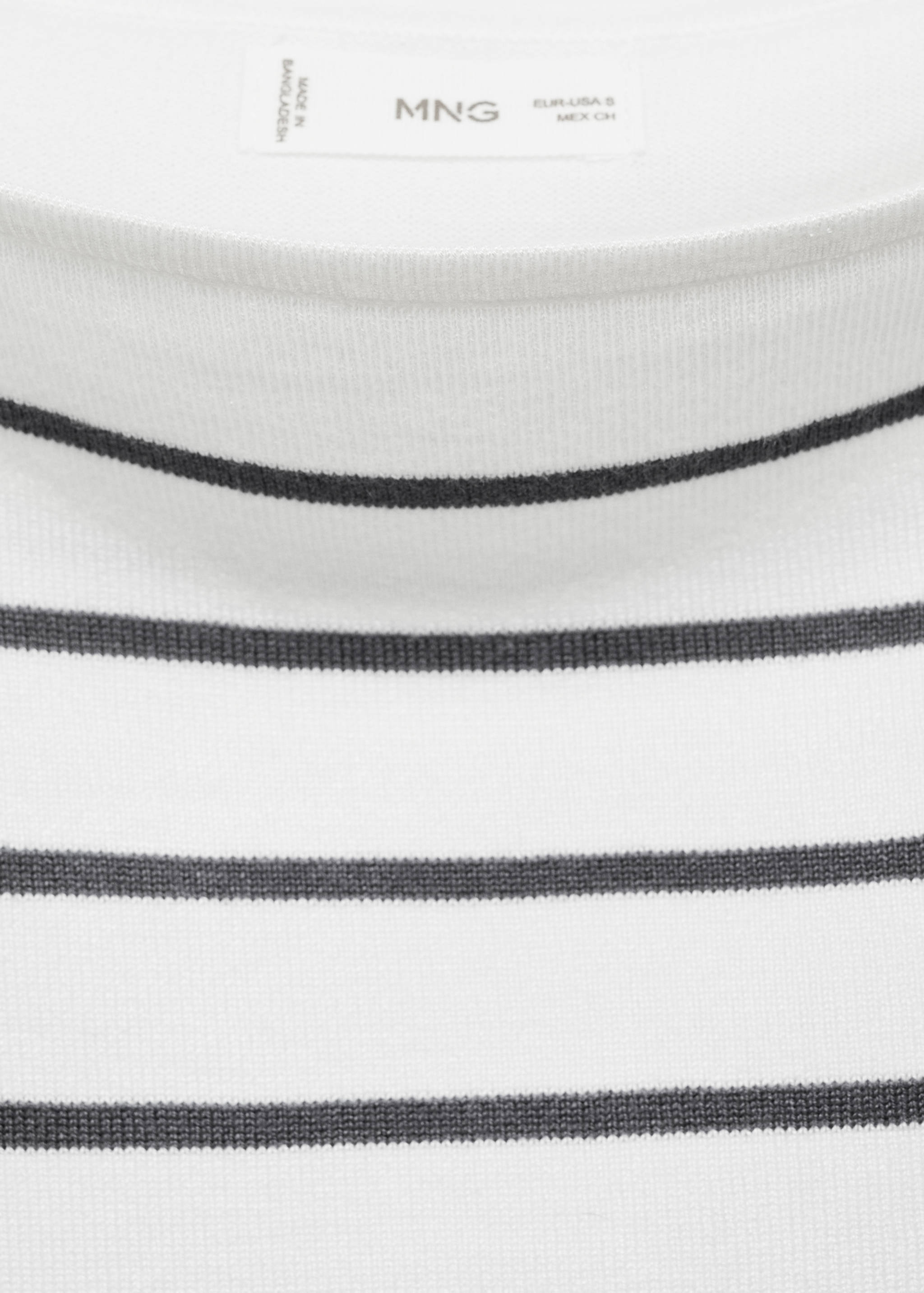 Striped boat-neck sweater - Details of the article 8