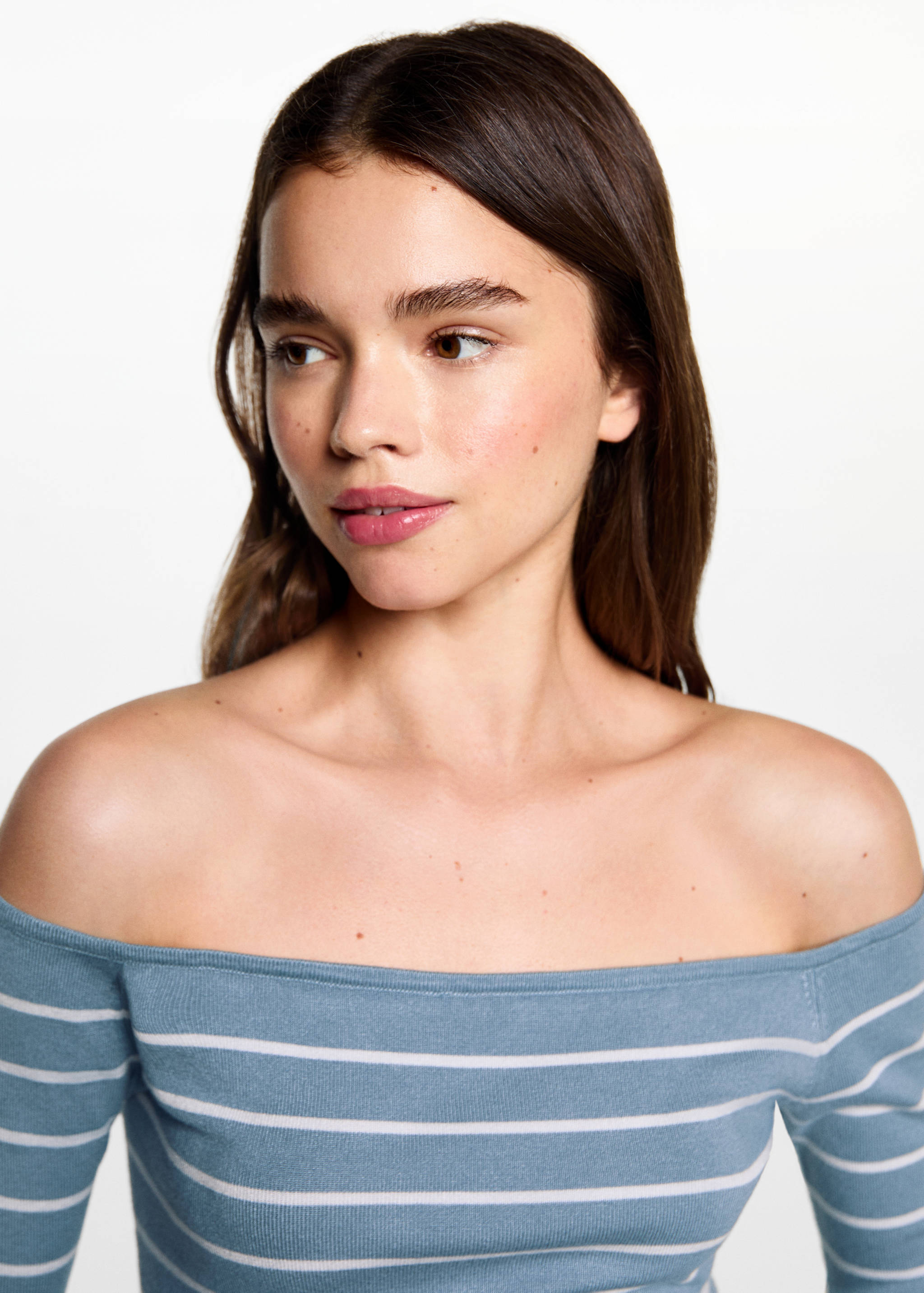 Striped boat-neck sweater - Details of the article 1