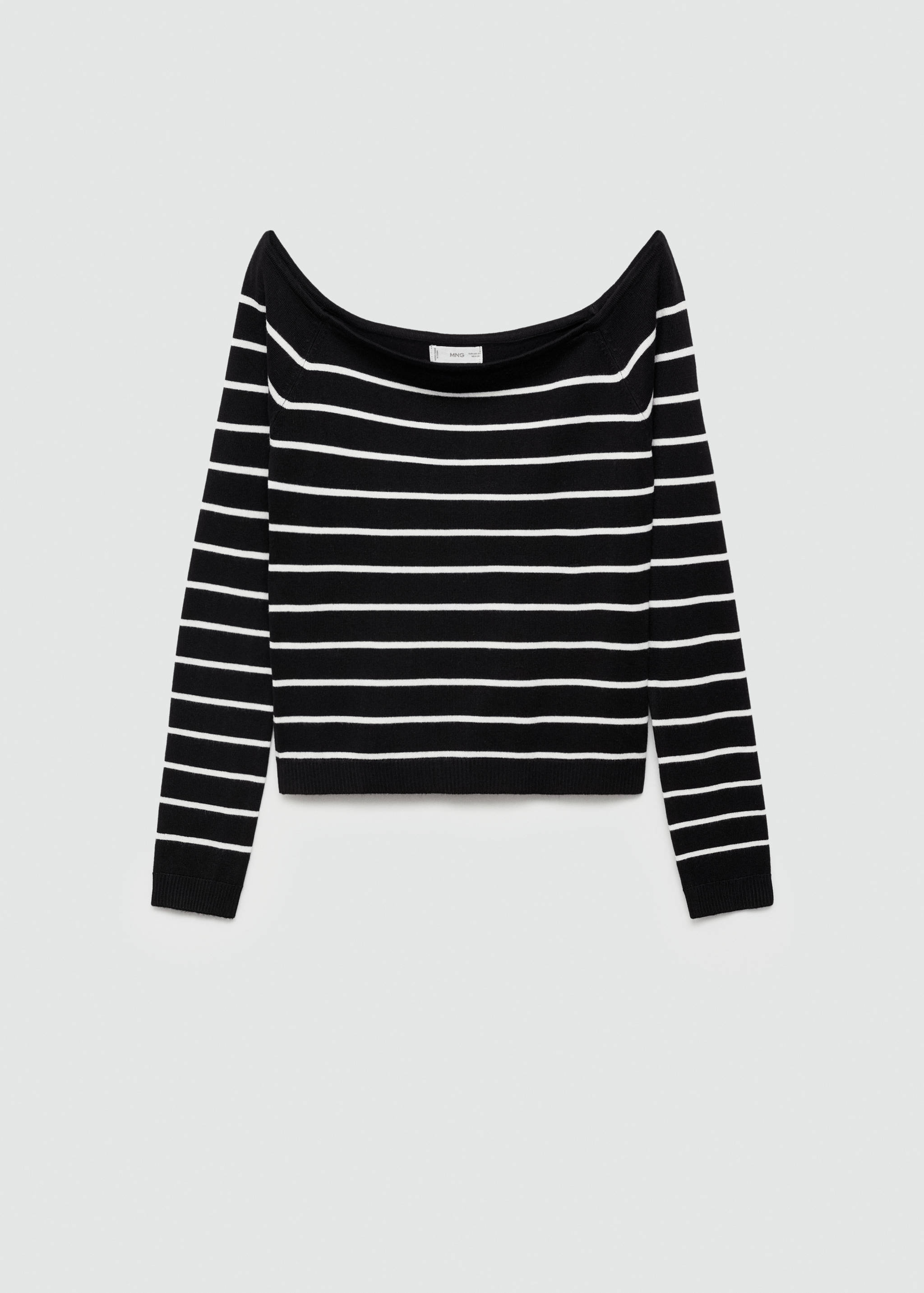 Striped boat-neck sweater - Article without model