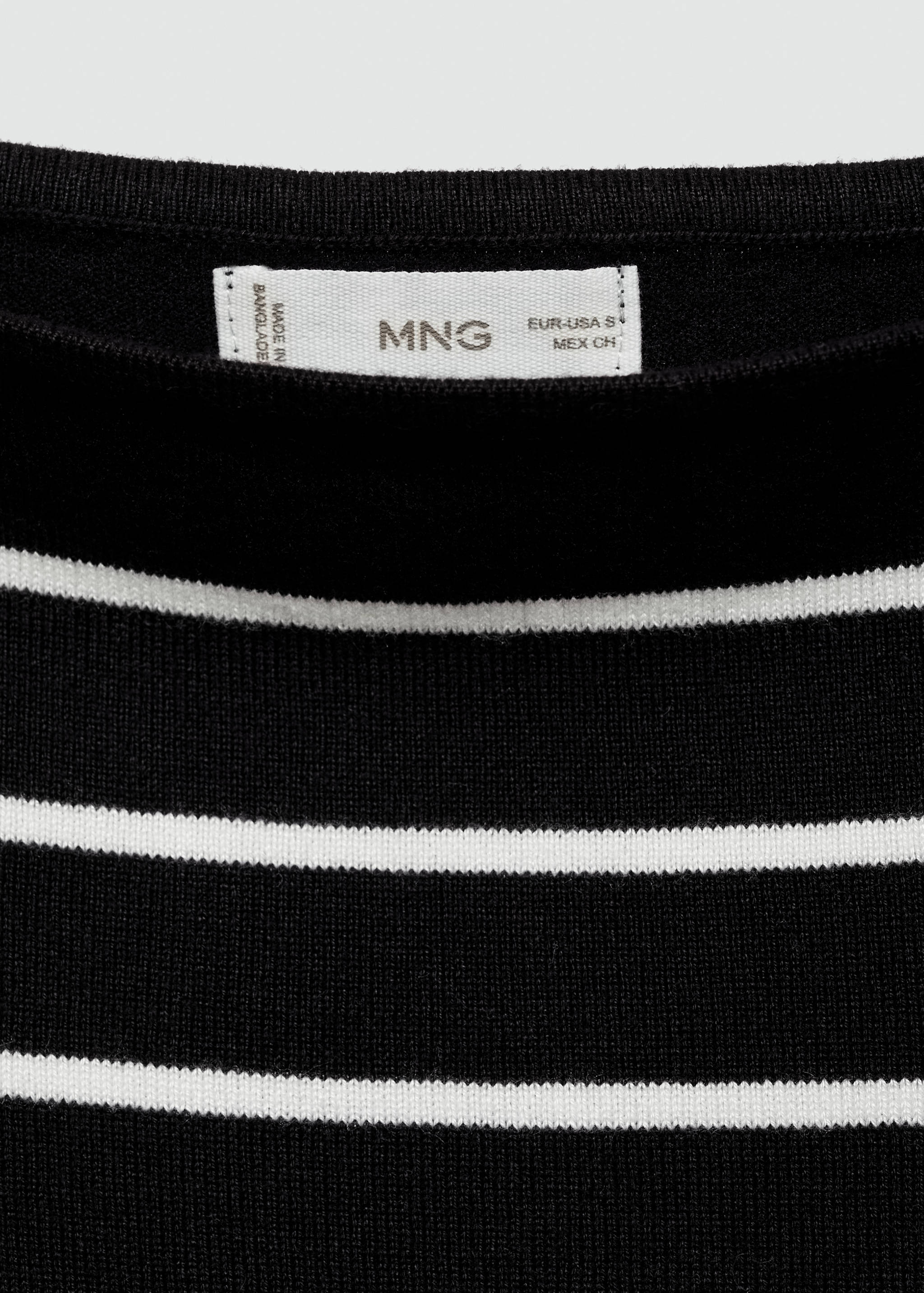 Striped boat-neck sweater - Details of the article 8