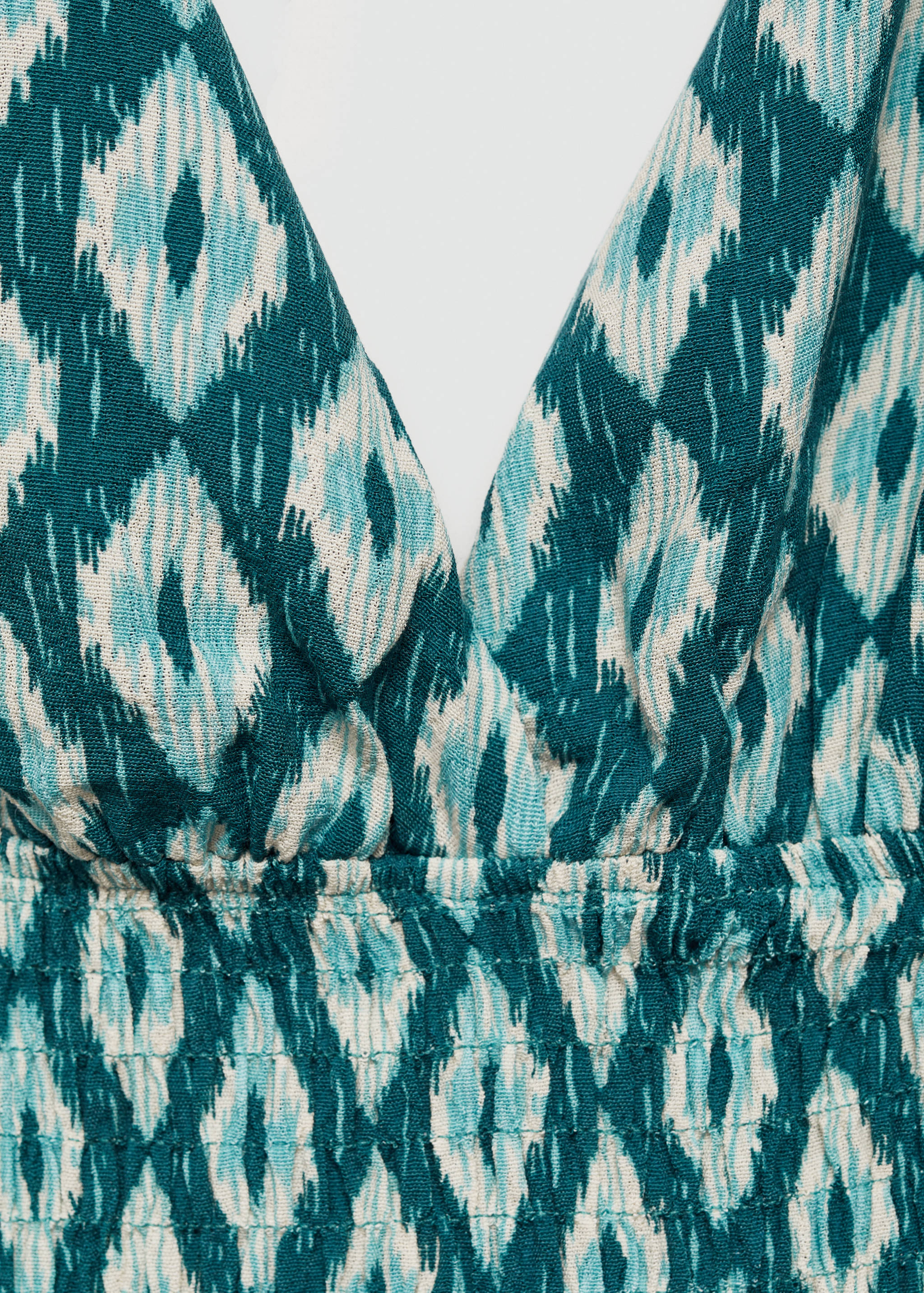 فستان مطبوع بتفاصيل مكشكشة - تفاصيل المنتج 8