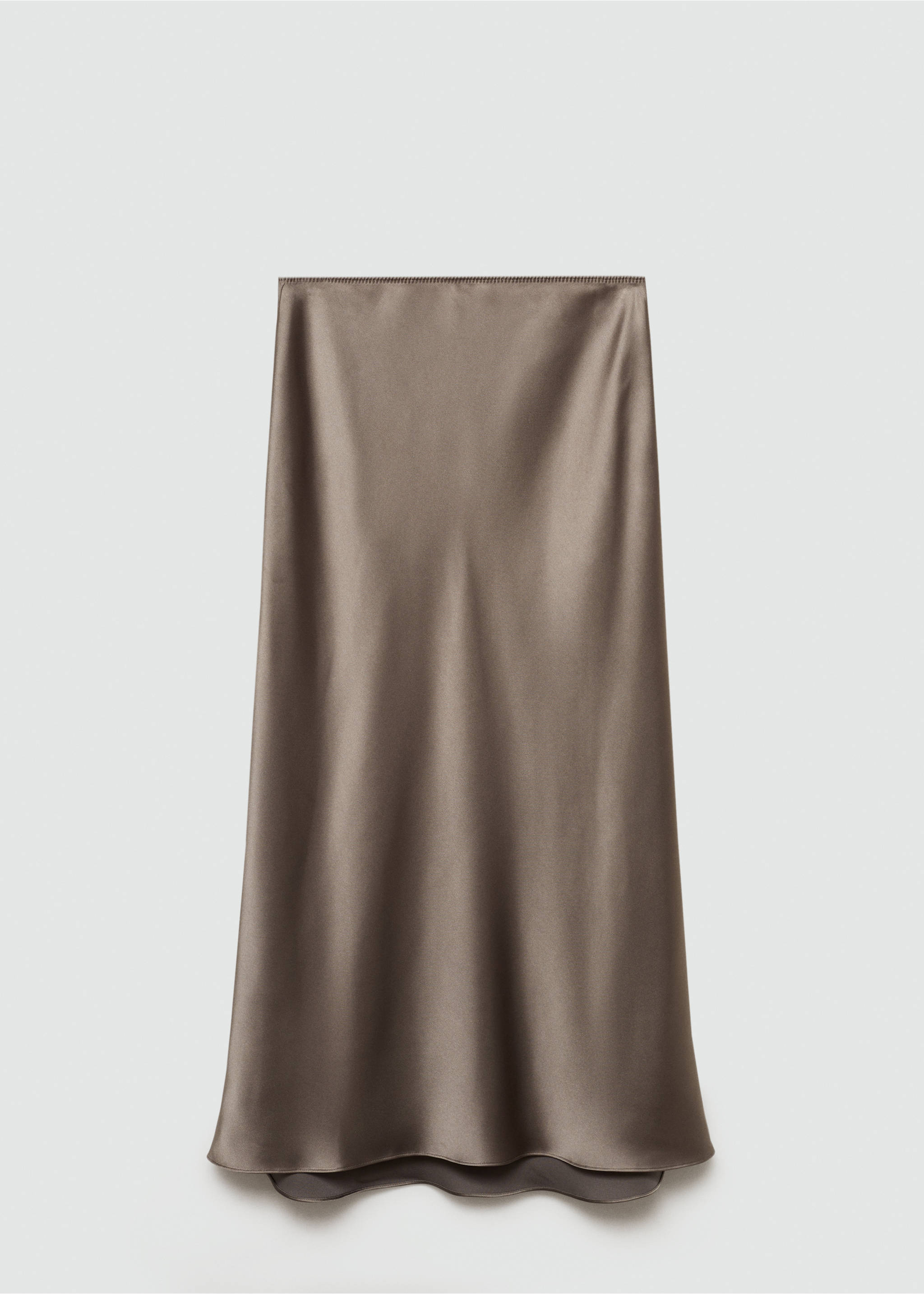 Uzun saten etek - Modelsiz ürün, Orta Kahverengi. Ref: 77052937-00.