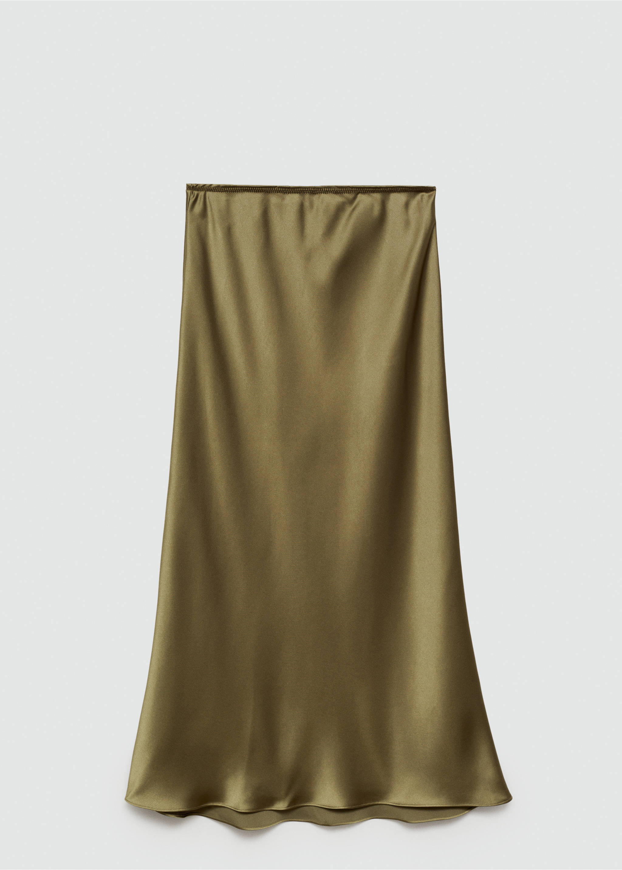 Uzun saten etek - Modelsiz ürün, Yeşil. Ref: 77052937-00.
