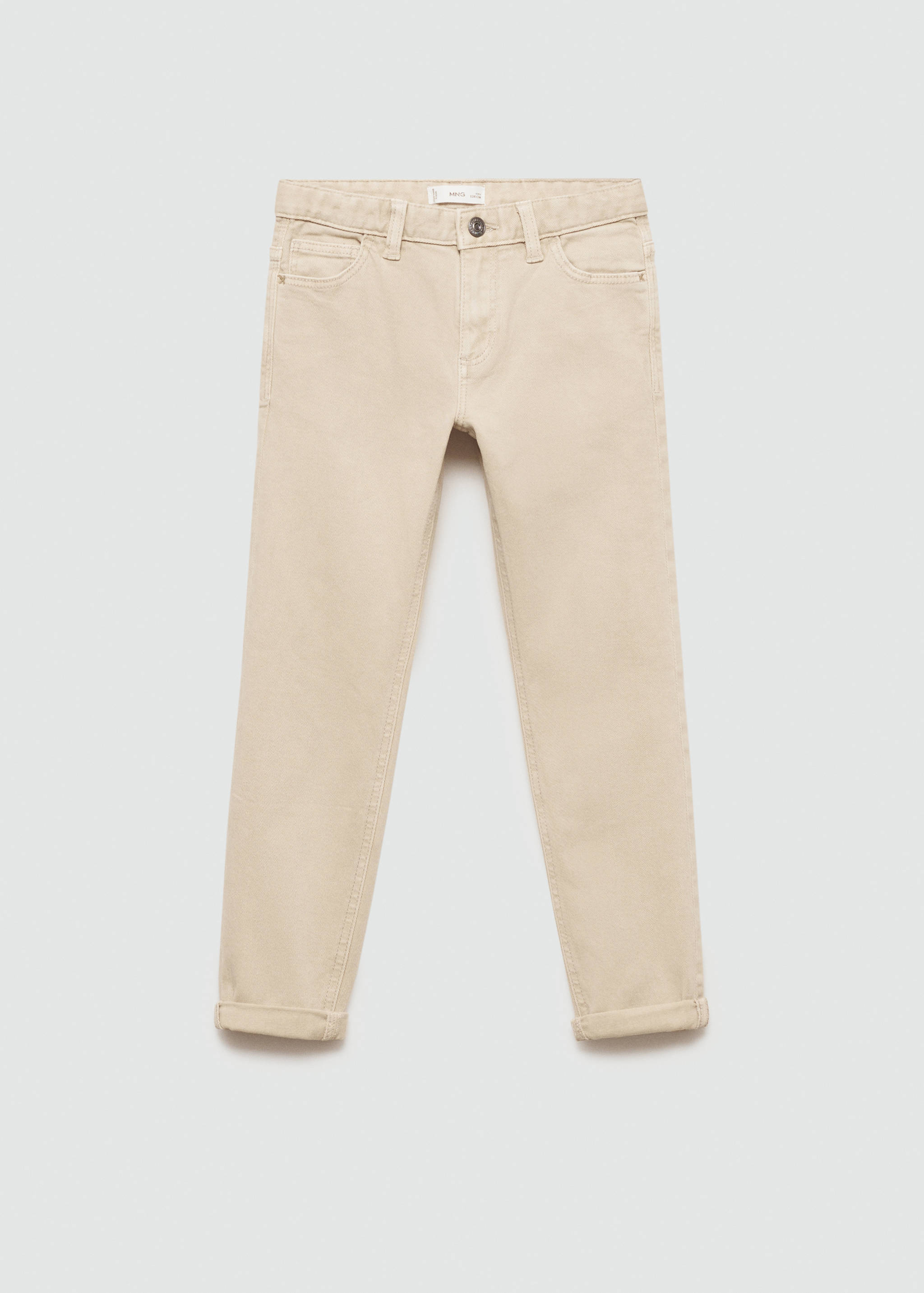 بنطلون قطني بقصة مستقيمة - منتج دون نموذج