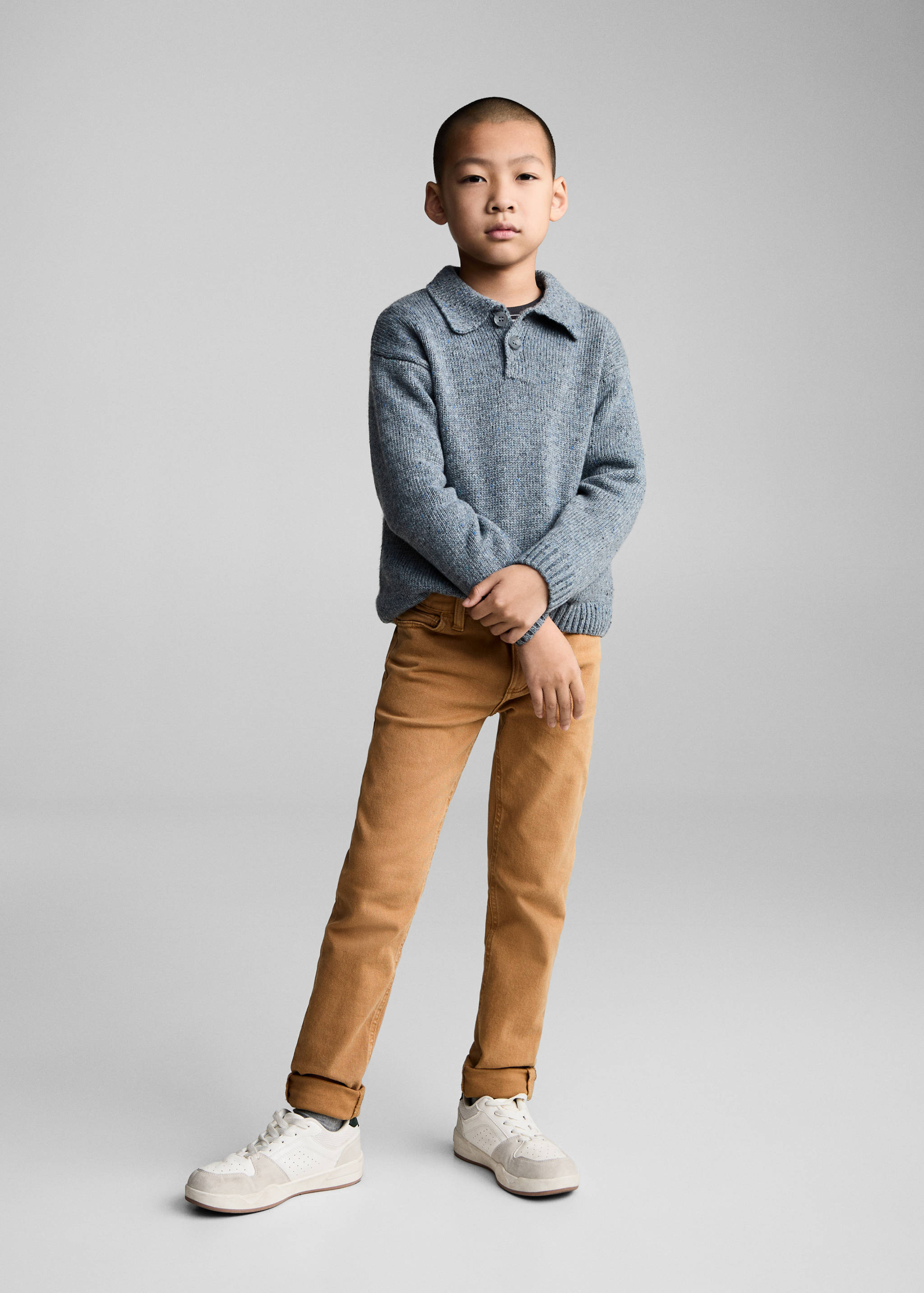 بنطلون قطني بقصة مستقيمة - رؤية عامة