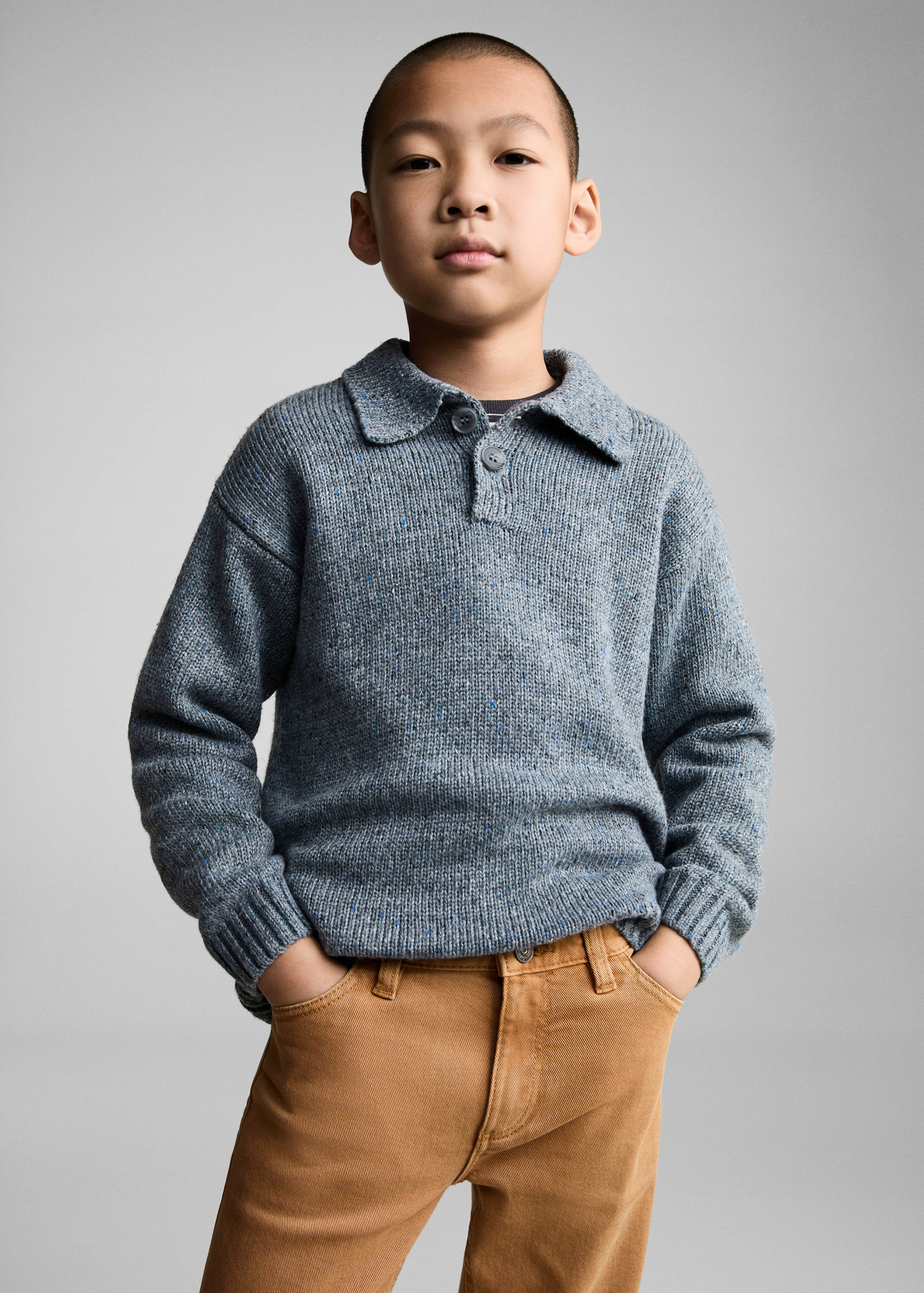 بنطلون قطني بقصة مستقيمة - رؤية وسط