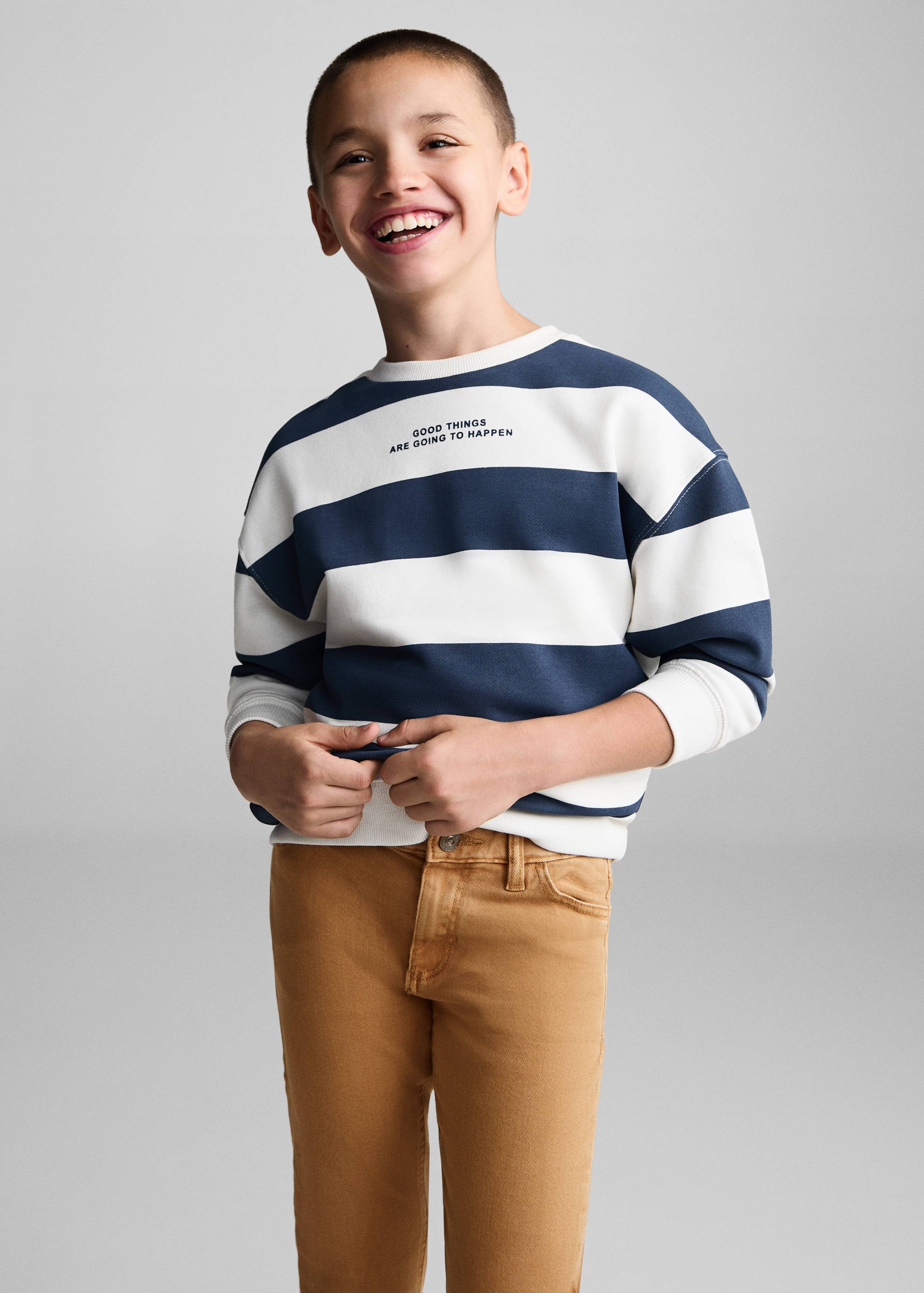 بنطلون قطني بقصة مستقيمة - تفاصيل المنتج 1