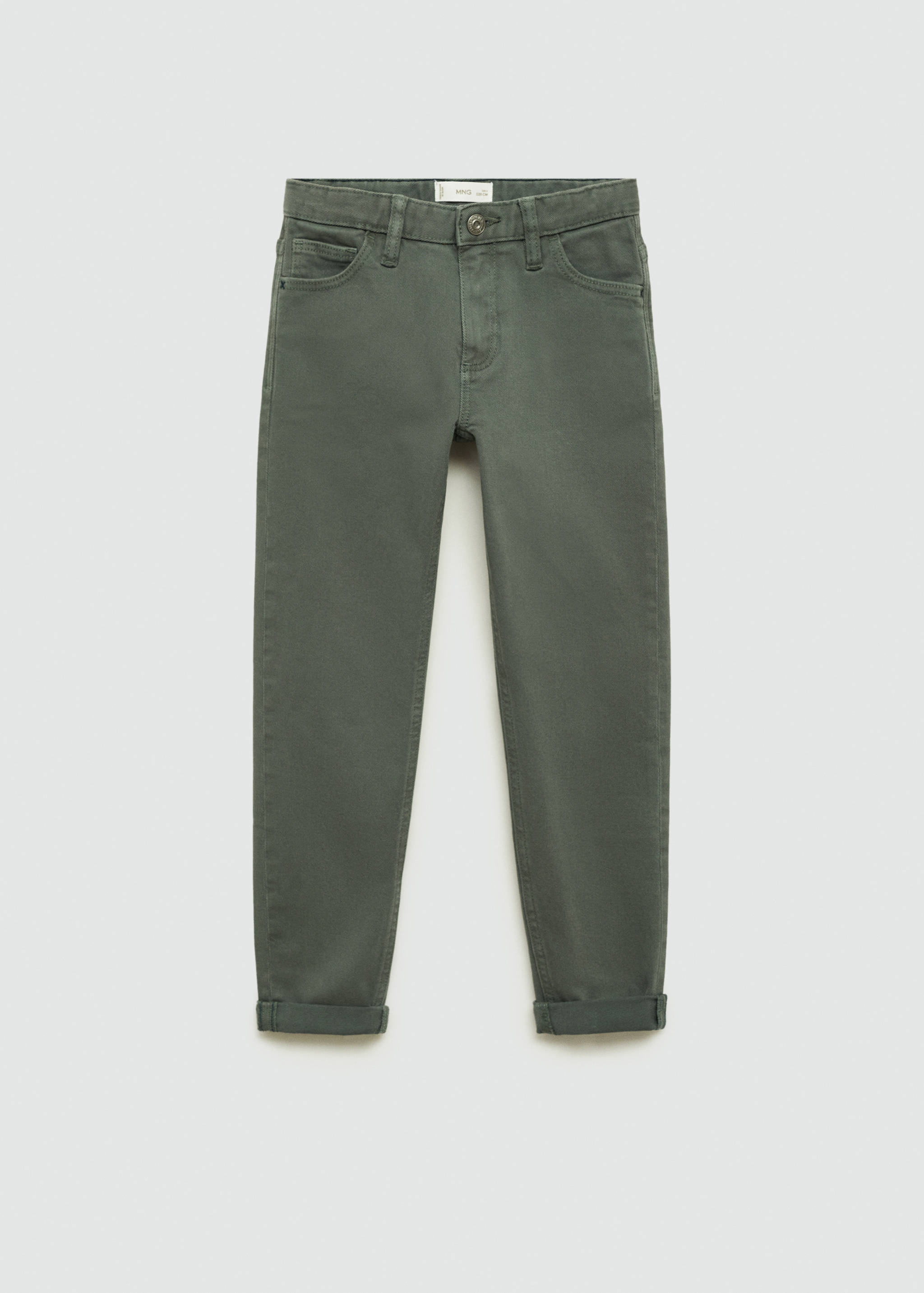 بنطلون قطني بقصة مستقيمة - منتج دون نموذج