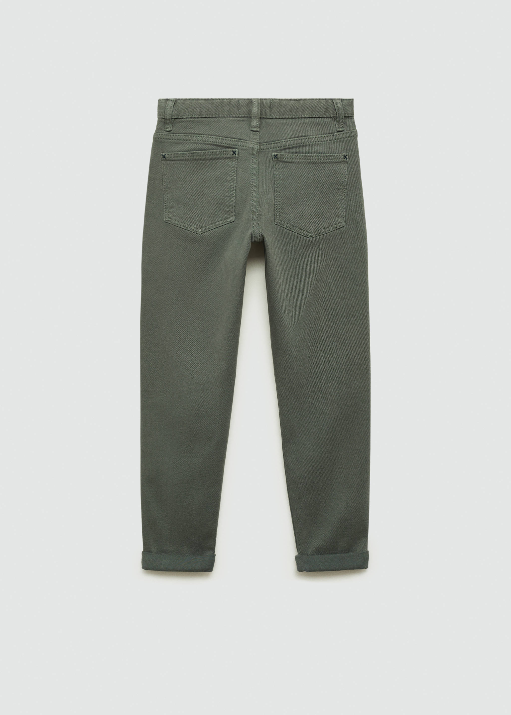 بنطلون قطني بقصة مستقيمة - الجهة الخلفية للمنتج