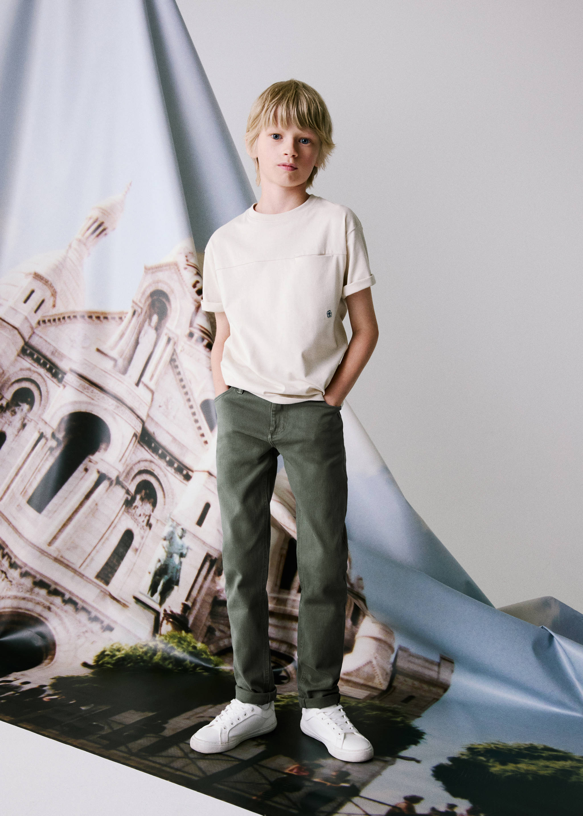 بنطلون قطني بقصة مستقيمة - تفاصيل المنتج 5