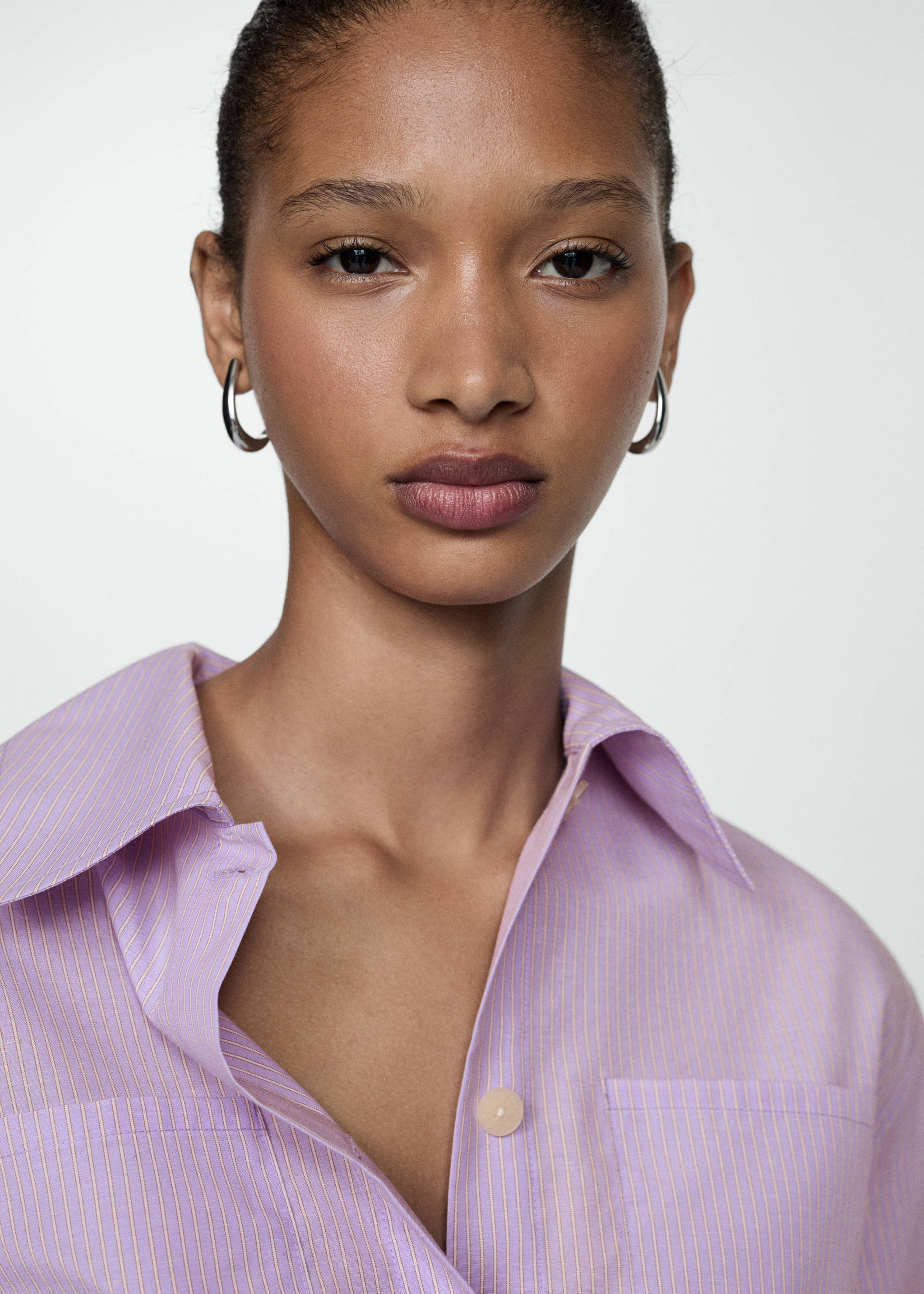 Oversize striped shirt - Details of the article 1