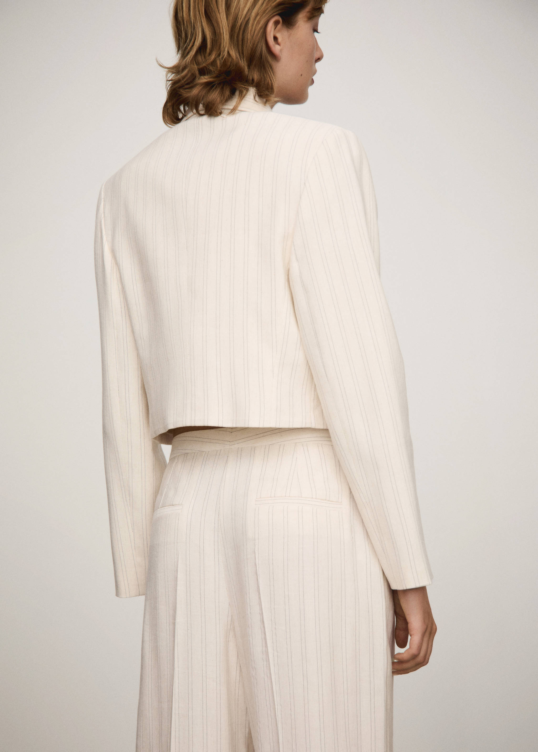 Striped jacket with pockets - Reverse of the article