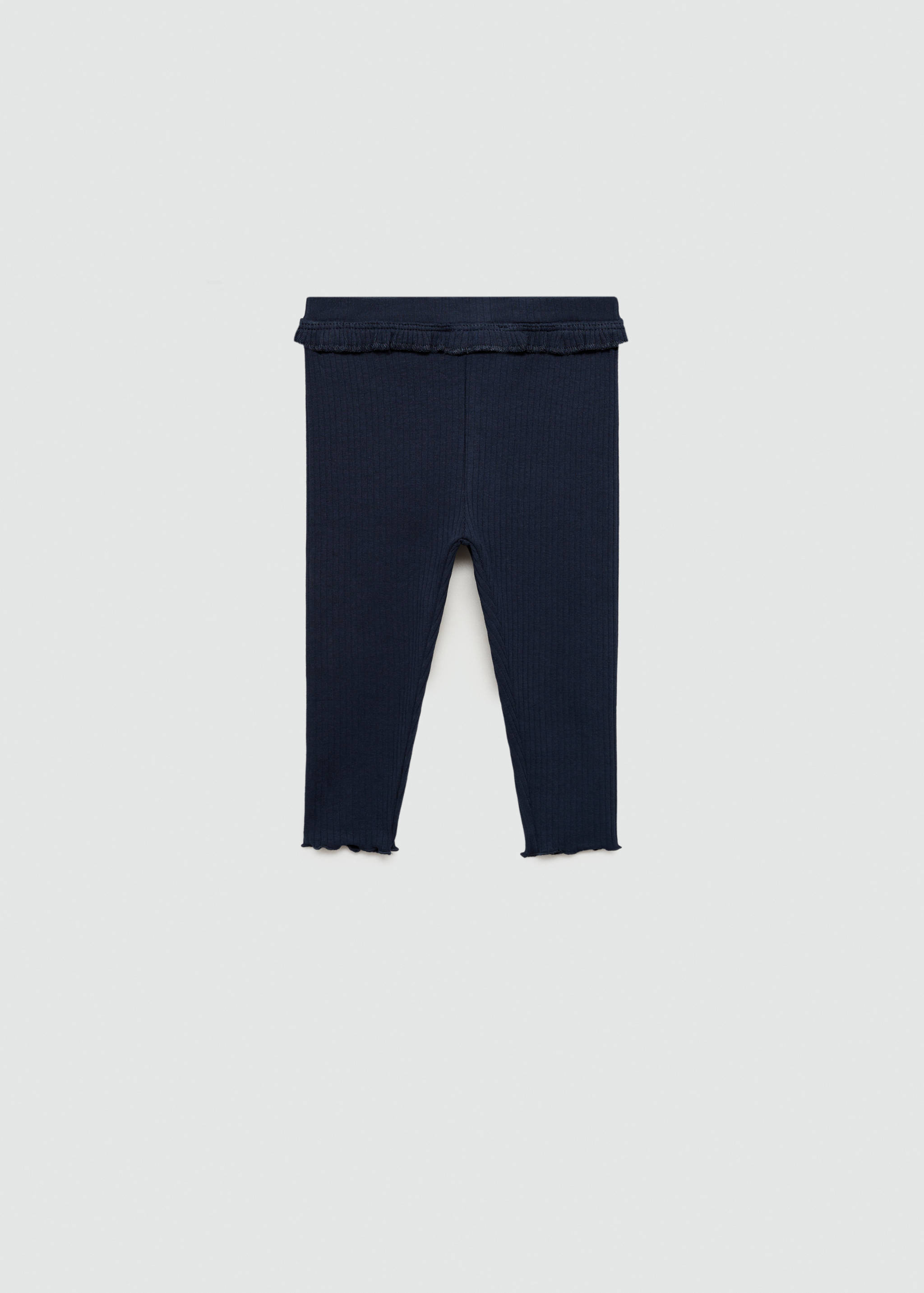 Cotton ribbed leggings - Reverse of the article