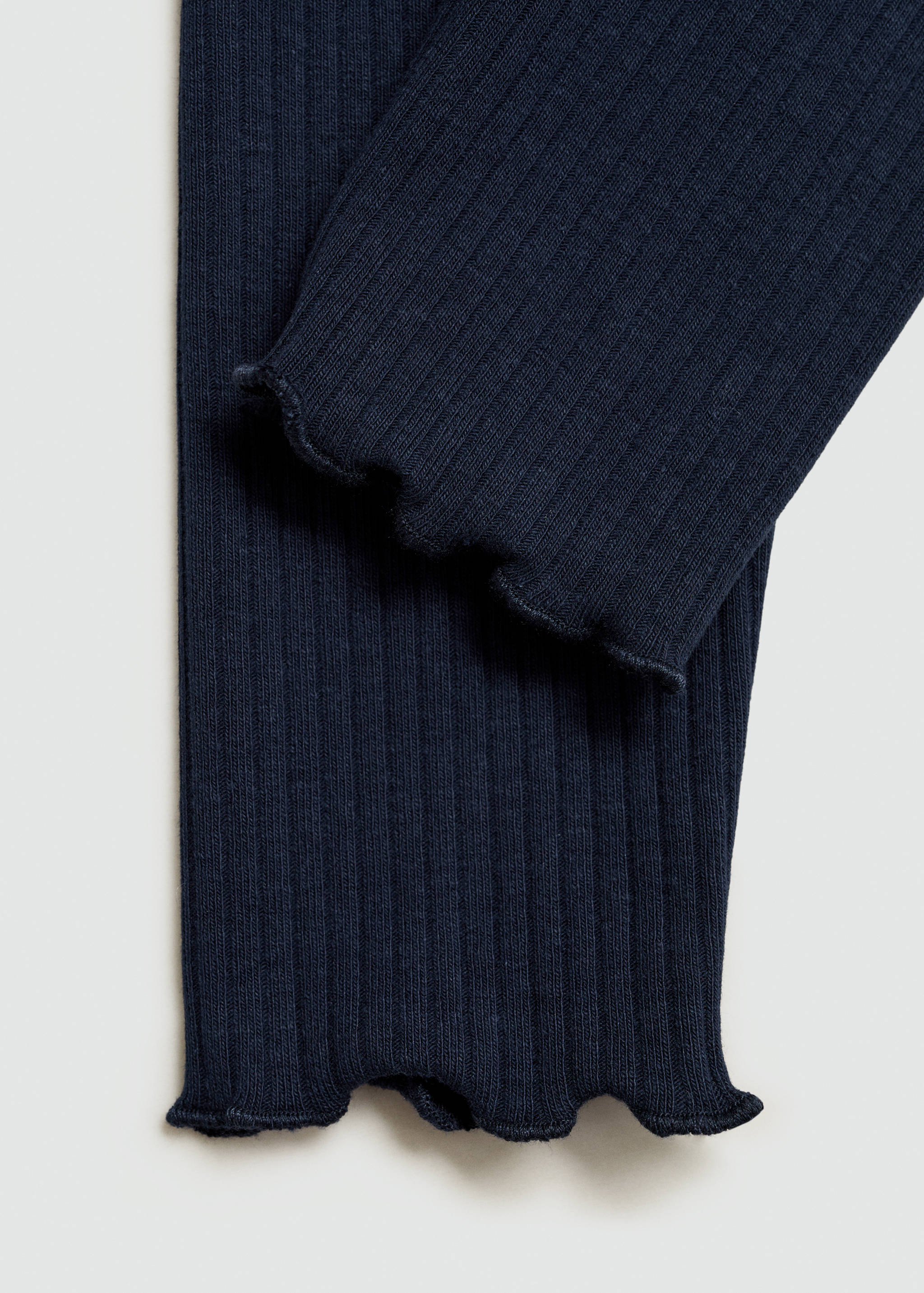 Cotton ribbed leggings - Details of the article 0