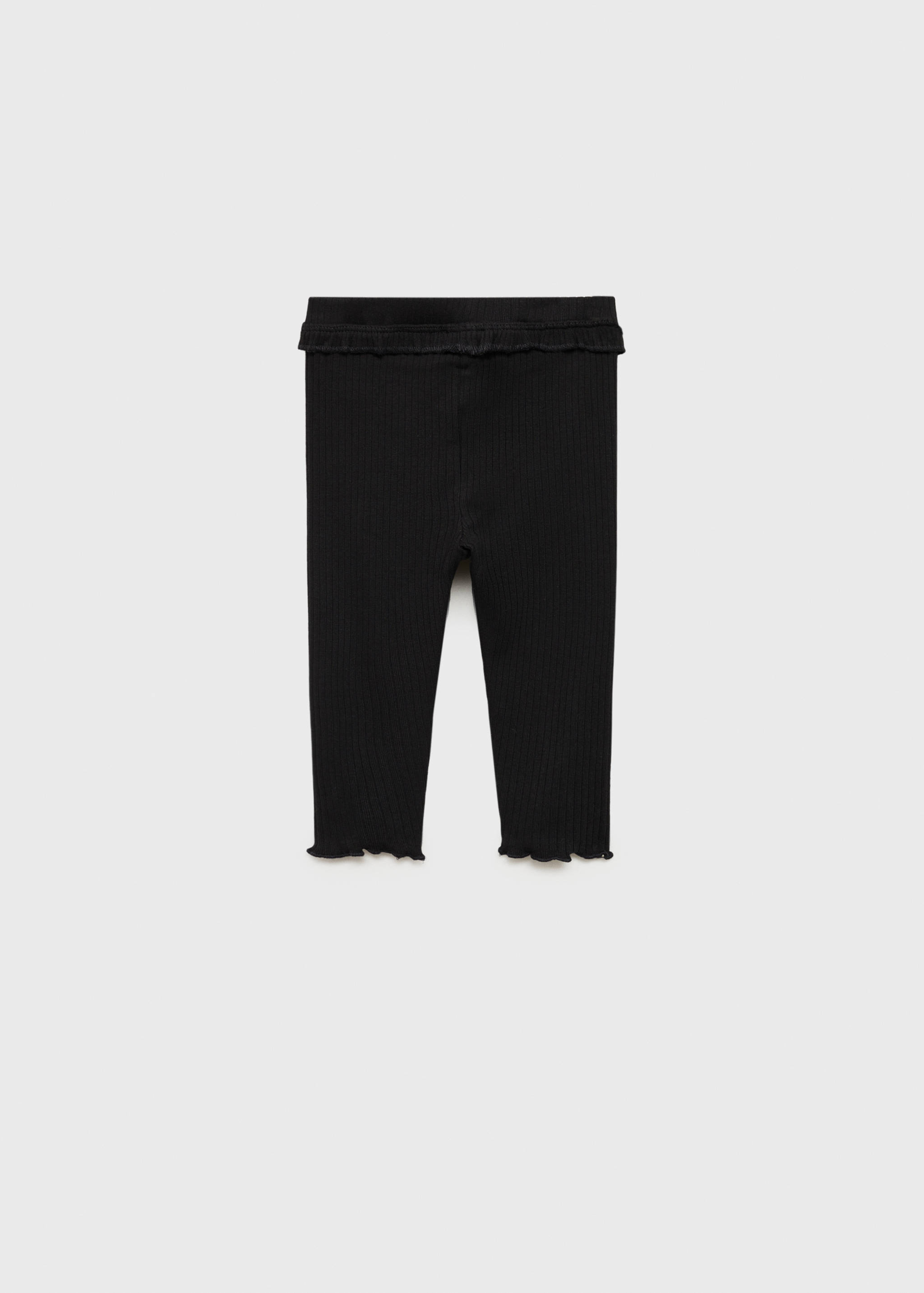 Cotton ribbed leggings - Reverse of the article