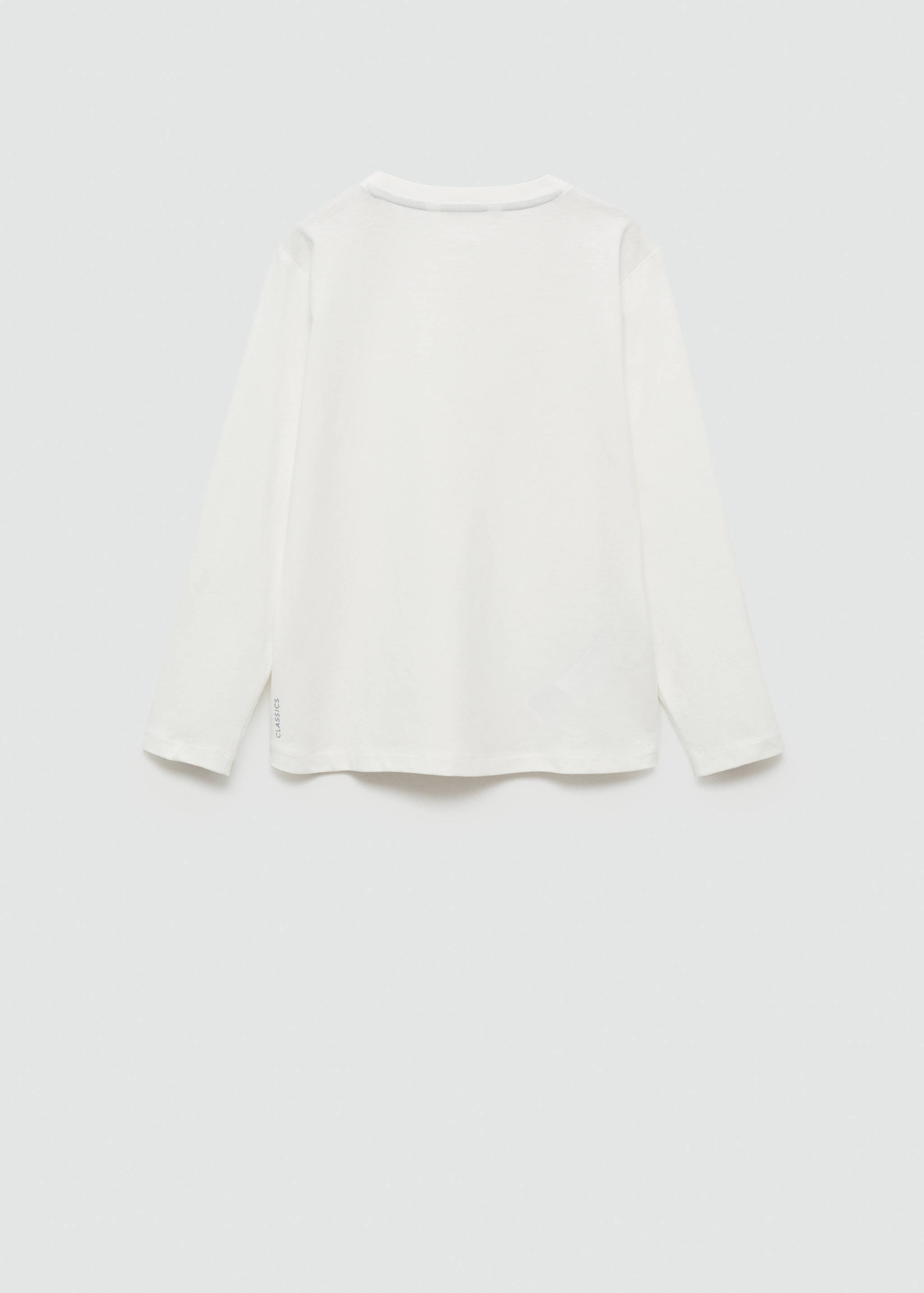 Long sleeve cotton t-shirt - Reverse of the article