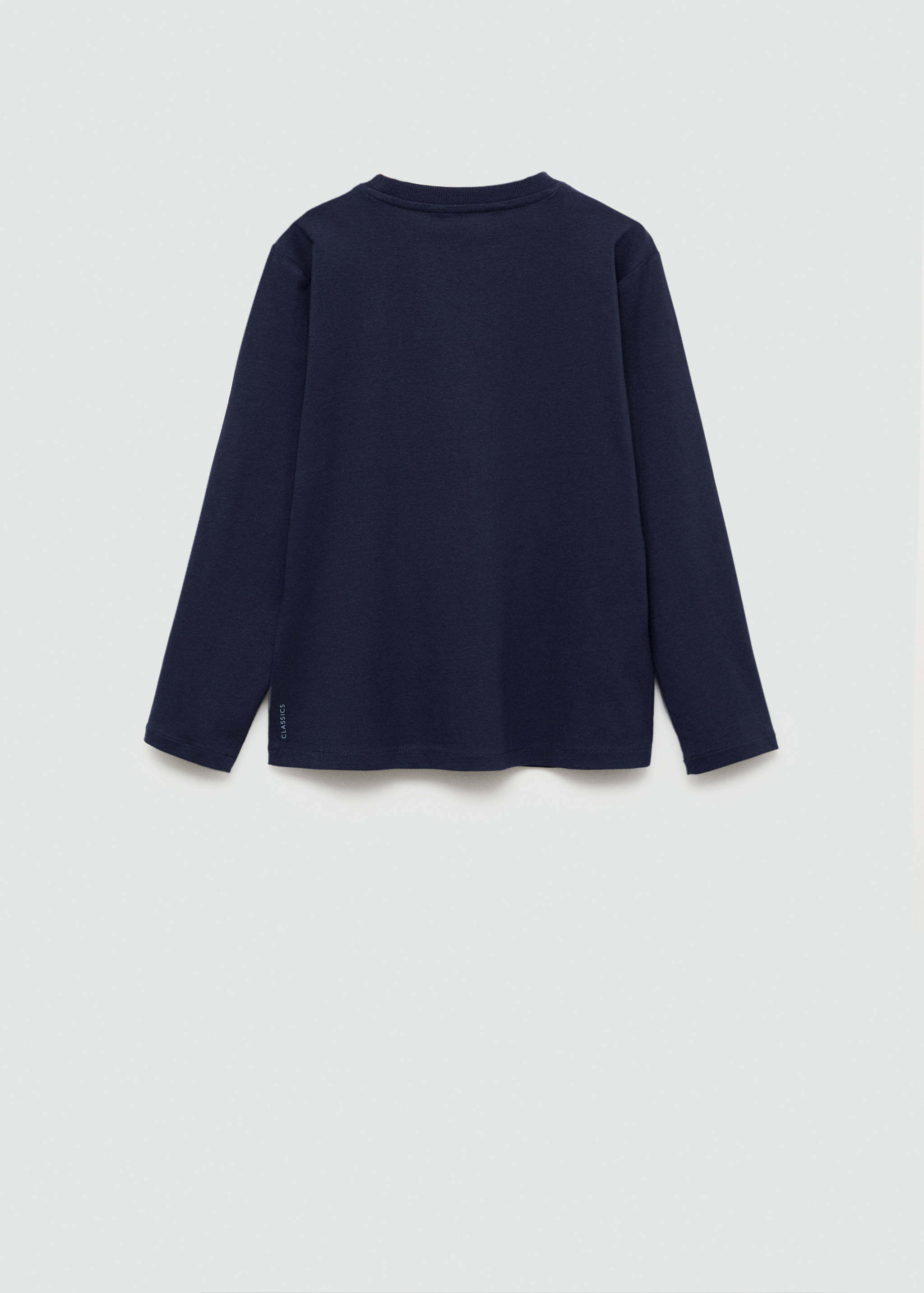 Long sleeve cotton t-shirt - Reverse of the article