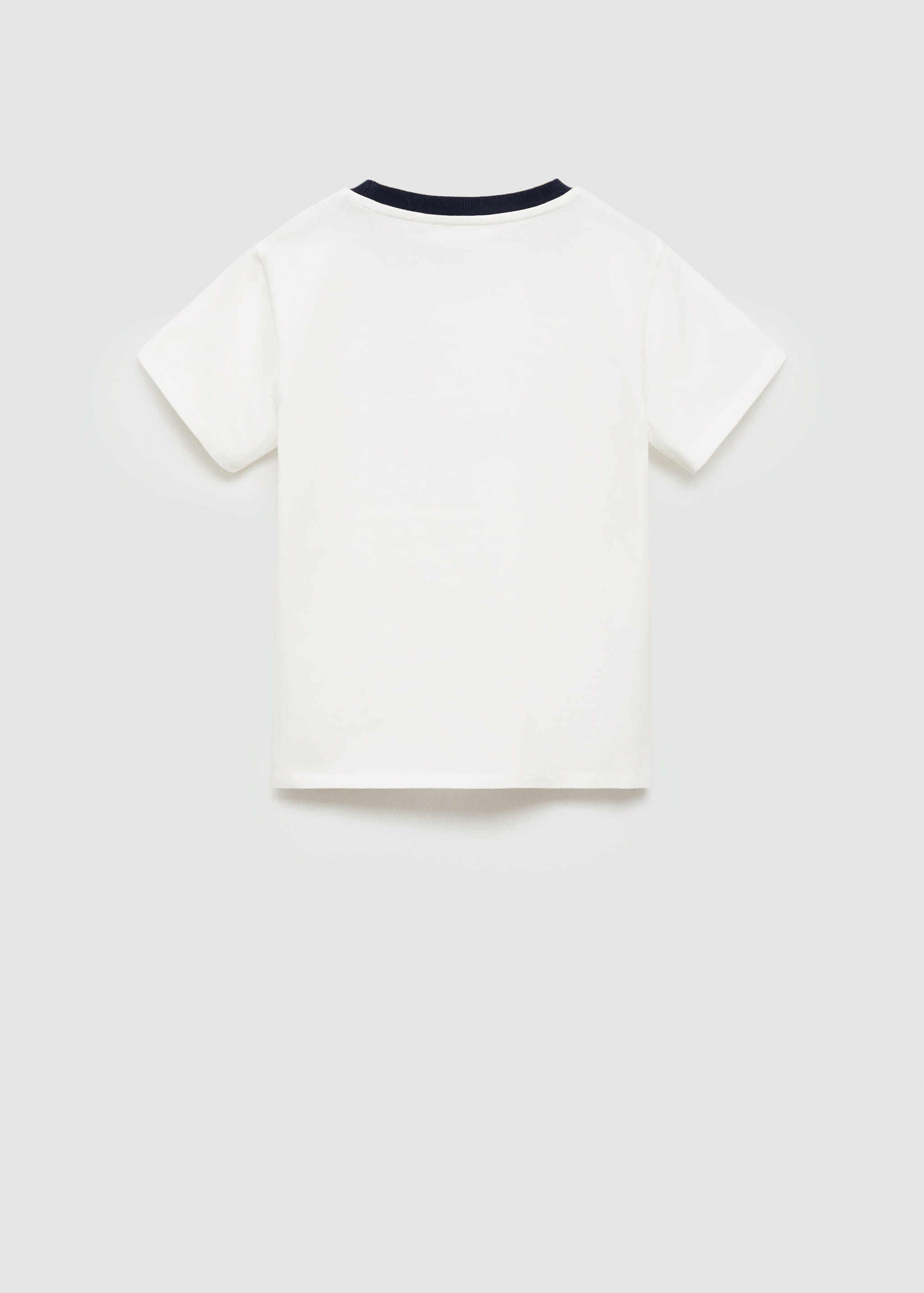 Contrast neck t-shirt - Reverse of the article